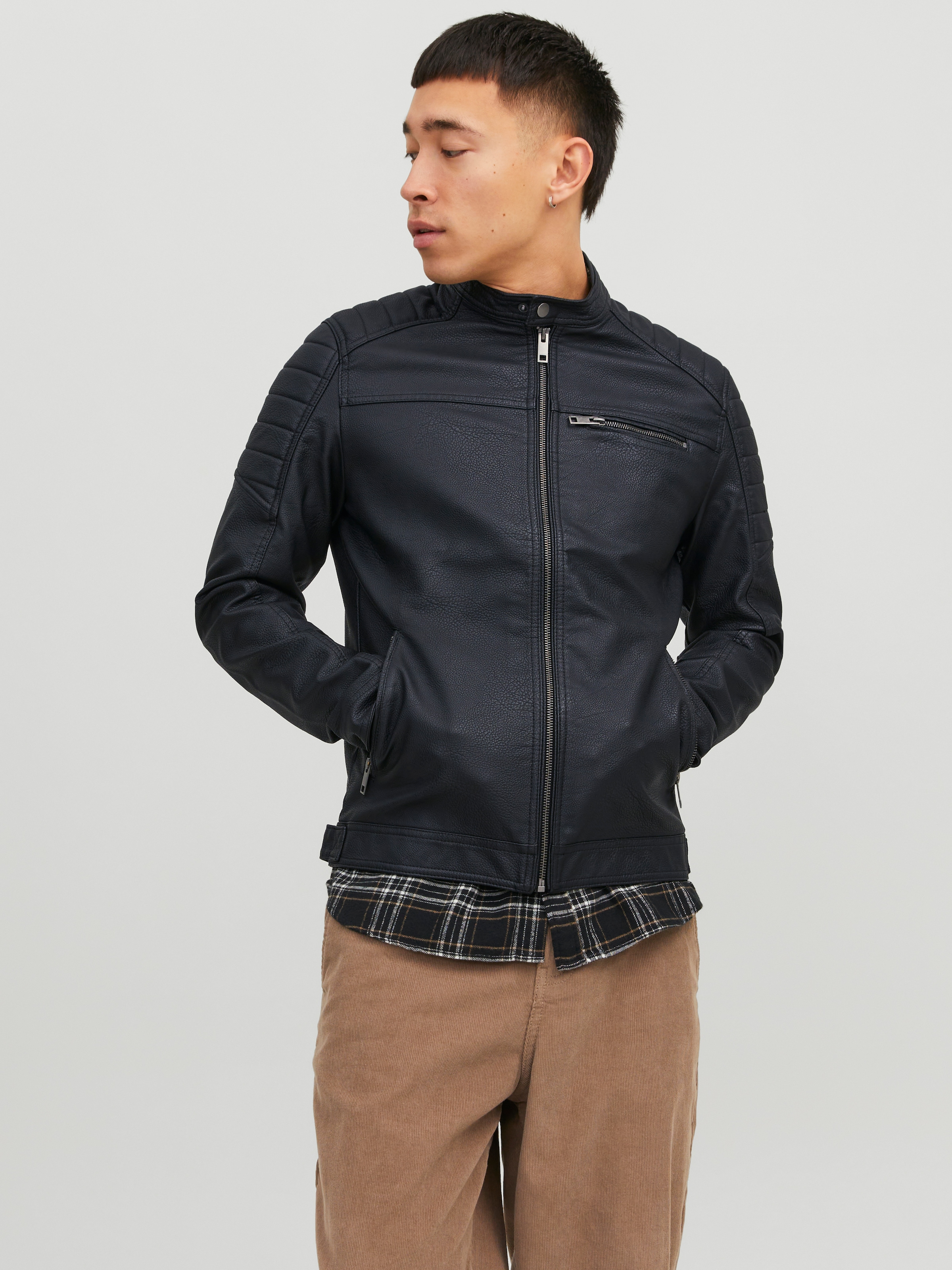 Jack & Jones Lederimitatjacke "JJEROCKY JACKET NOOS" günstig online kaufen