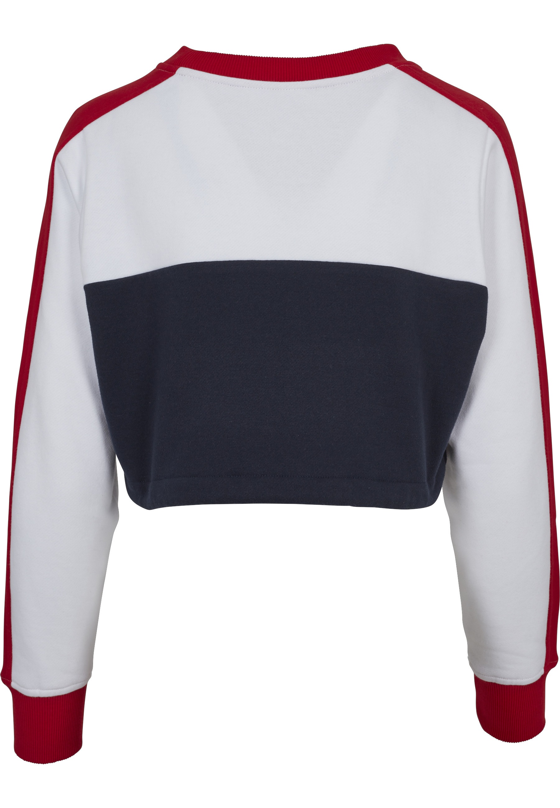 URBAN CLASSICS Sweatshirt "Urban Classics Damen Ladies Cropped 3-Tone Strip günstig online kaufen
