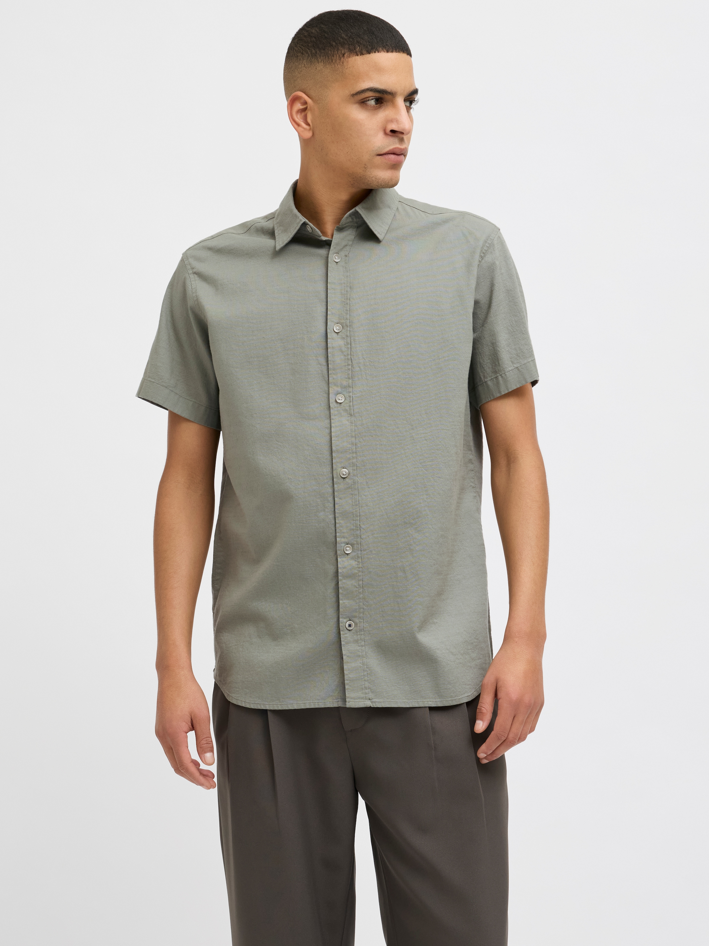 Jack & Jones Kurzarmhemd »JJPIERRE SLUB SHIRT SS«