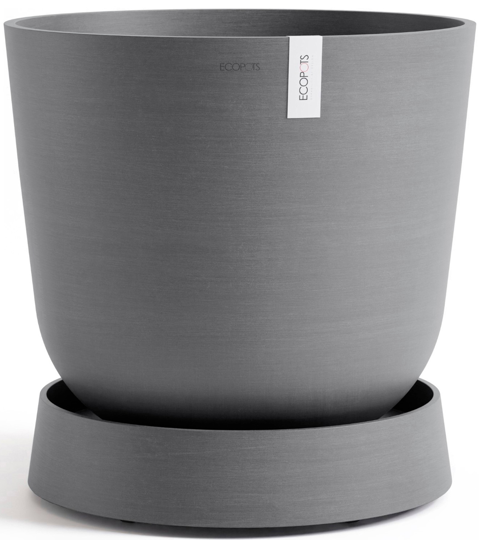 Thumbnail - ECOPOTS Topfuntersetzer "mit Rollen Oslo 45 Grau", für innen und außen: frostsicher, bruchsicher und lichtbeständig