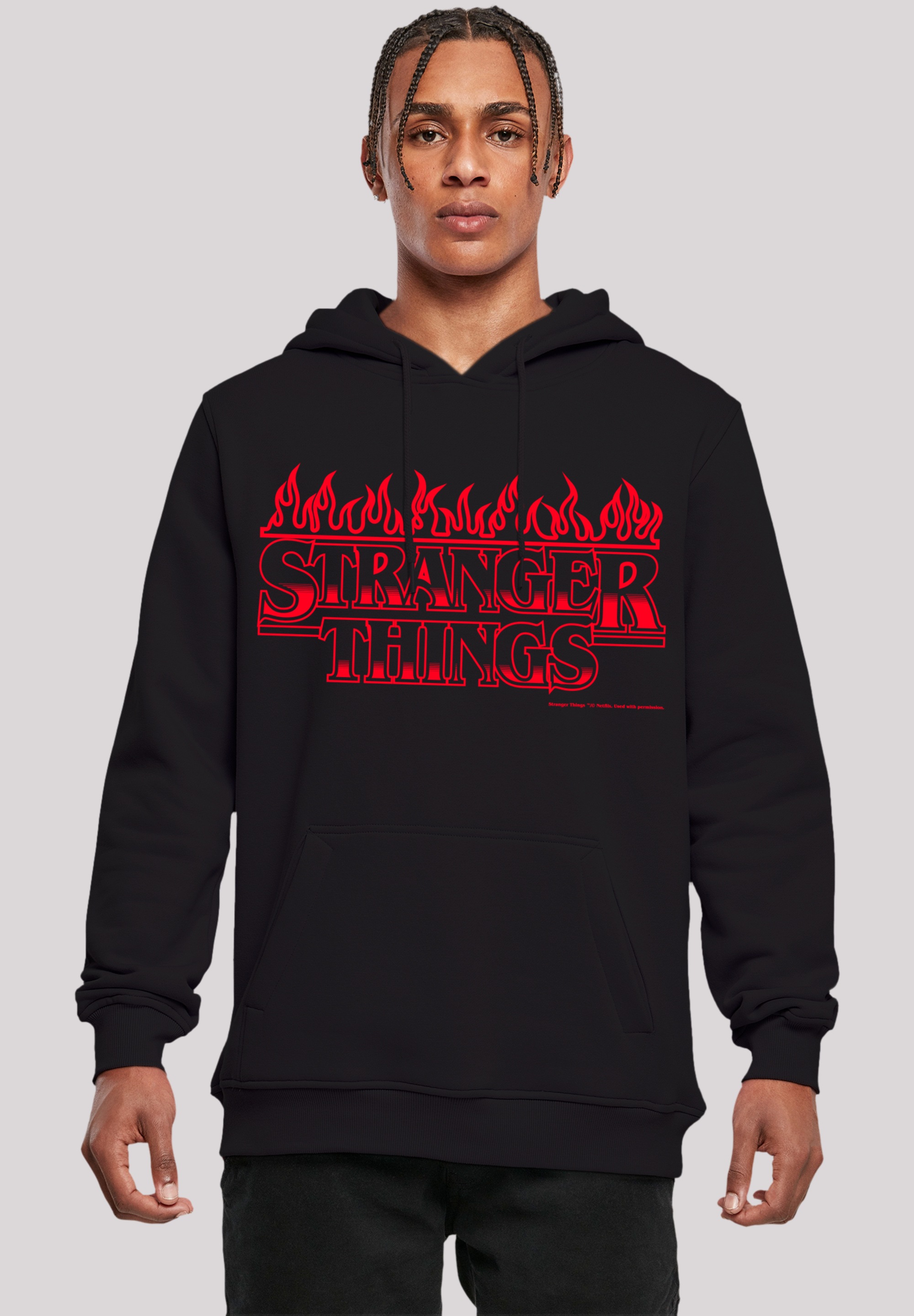 F4NT4STIC Kapuzenpullover "Stranger Things Flames Netflix TV Series", Premium Qualität