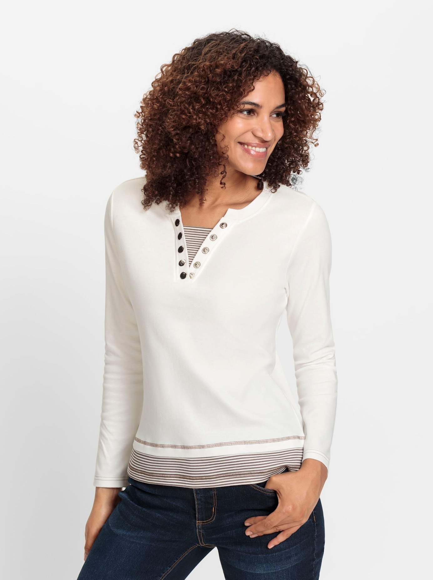 Inspirationen 2-in-1-Langarmshirt "Shirt", 1 Stk. günstig online kaufen