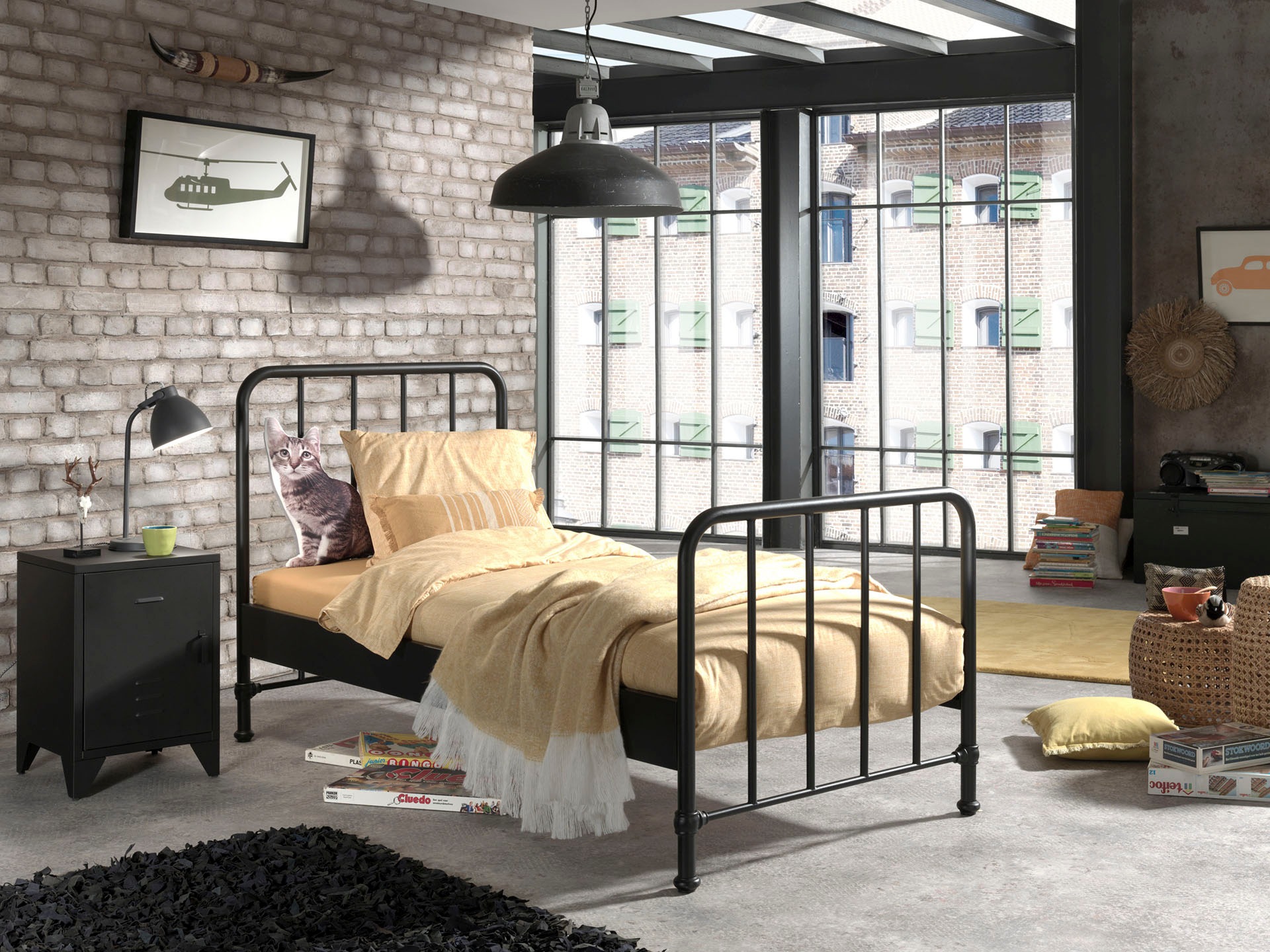 Vipack Jugendbett »Bronxx«, (Made in Europe), Metallbett