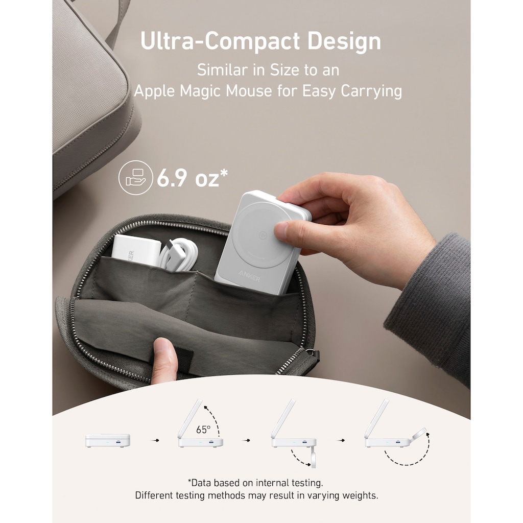 Anker Wireless Charger »MagGo Wireless Charging Station (Foldable 3-in-1)«