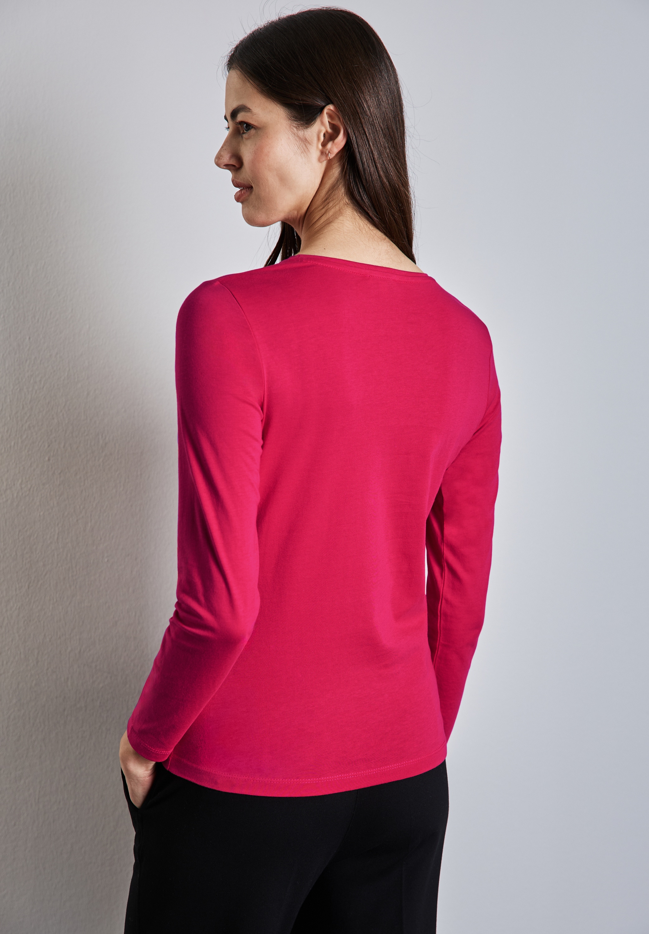 STREET ONE Langarmshirt, aus reiner Baumwolle