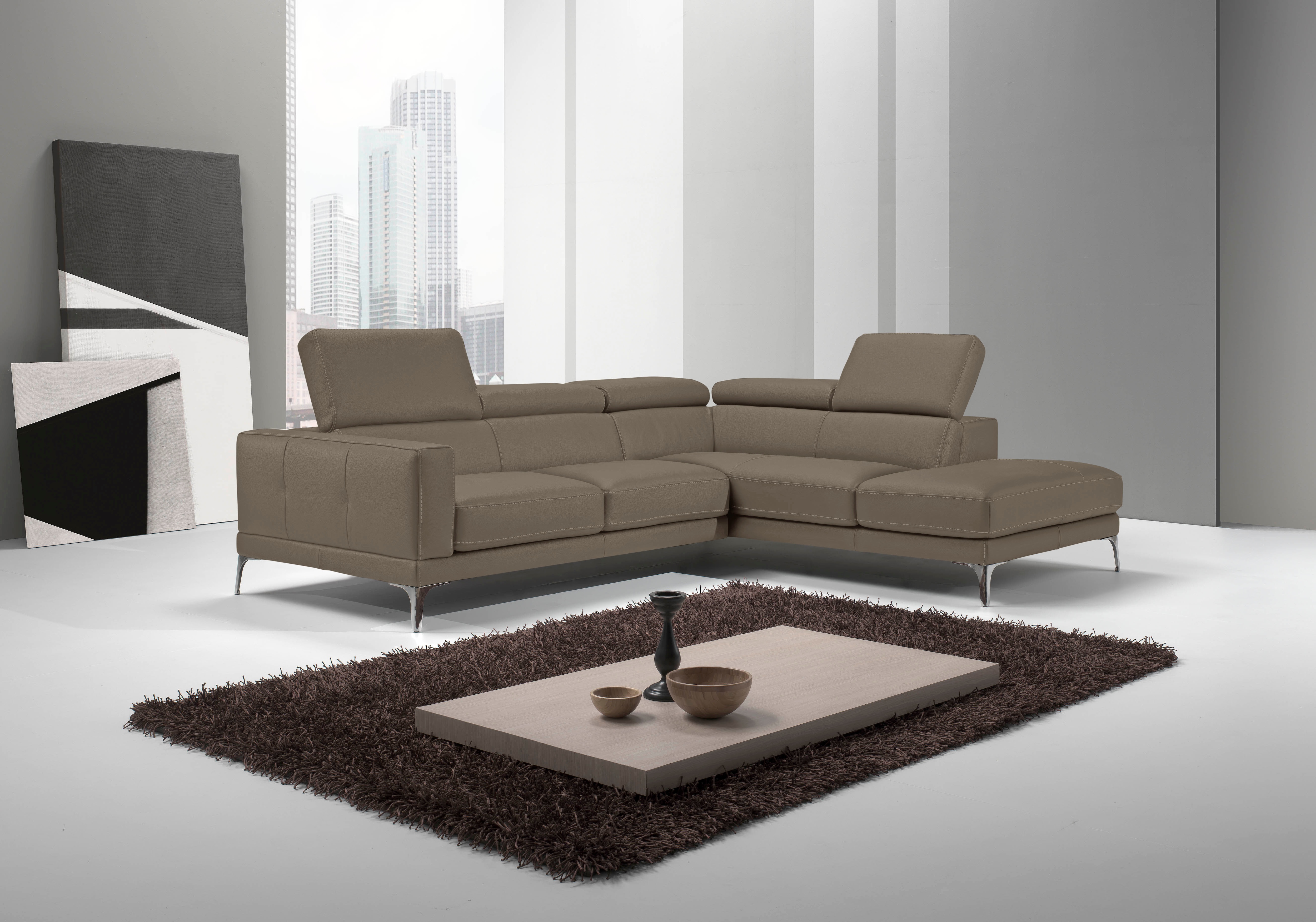 Egoitaliano Ecksofa "Claudie, Designsofa mit extrakomfortablem Sitzkomfort, L-Form" Inkl. Kopfteilverstellung, L-Form
