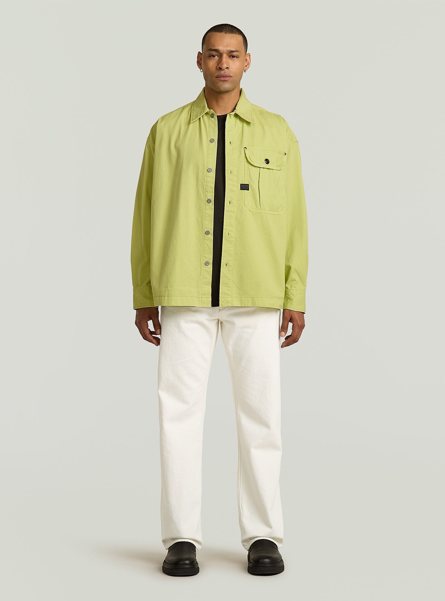 G-STAR Langarmshirt »1 Pocket Pleated Boxy Hemd«