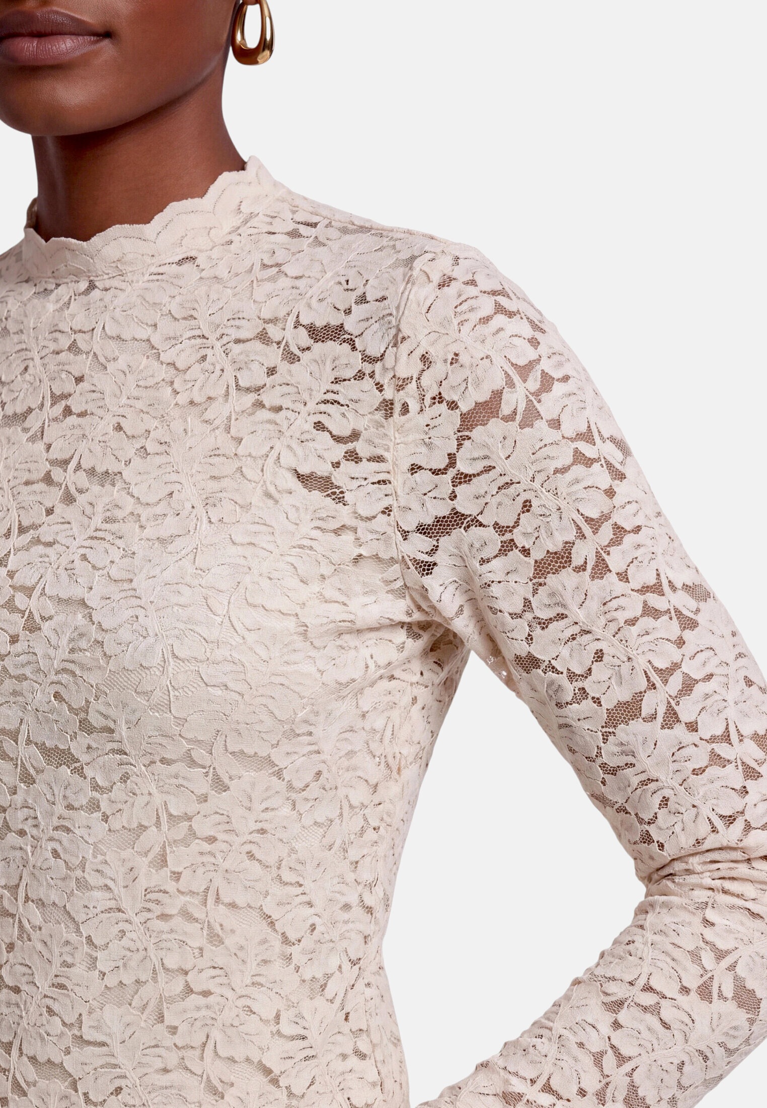 Zero Kurzarmshirt »Damen mit Spitze« 1 Spitze