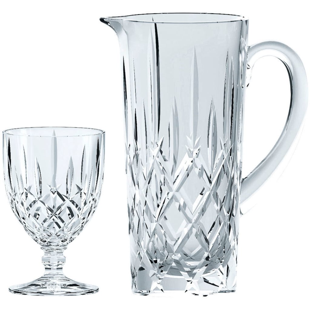 Nachtmann Gläser-Set »Noblesse«, (Set, 5 tlg., 1 Krug, 6 Kelchgläser)