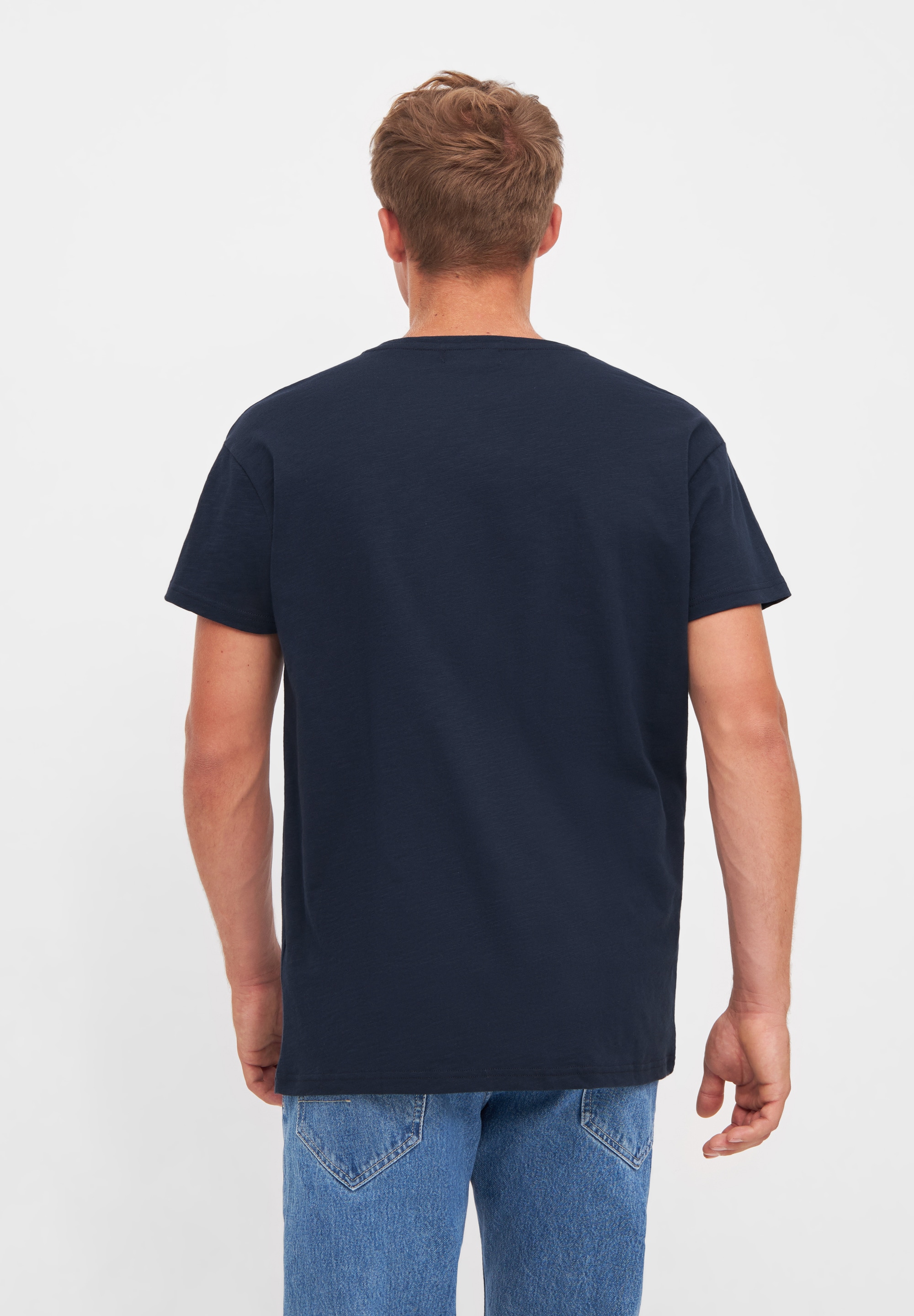 Derbe Print-Shirt »Basic Kippes«, Made in Portugal, Flamé Qualität
