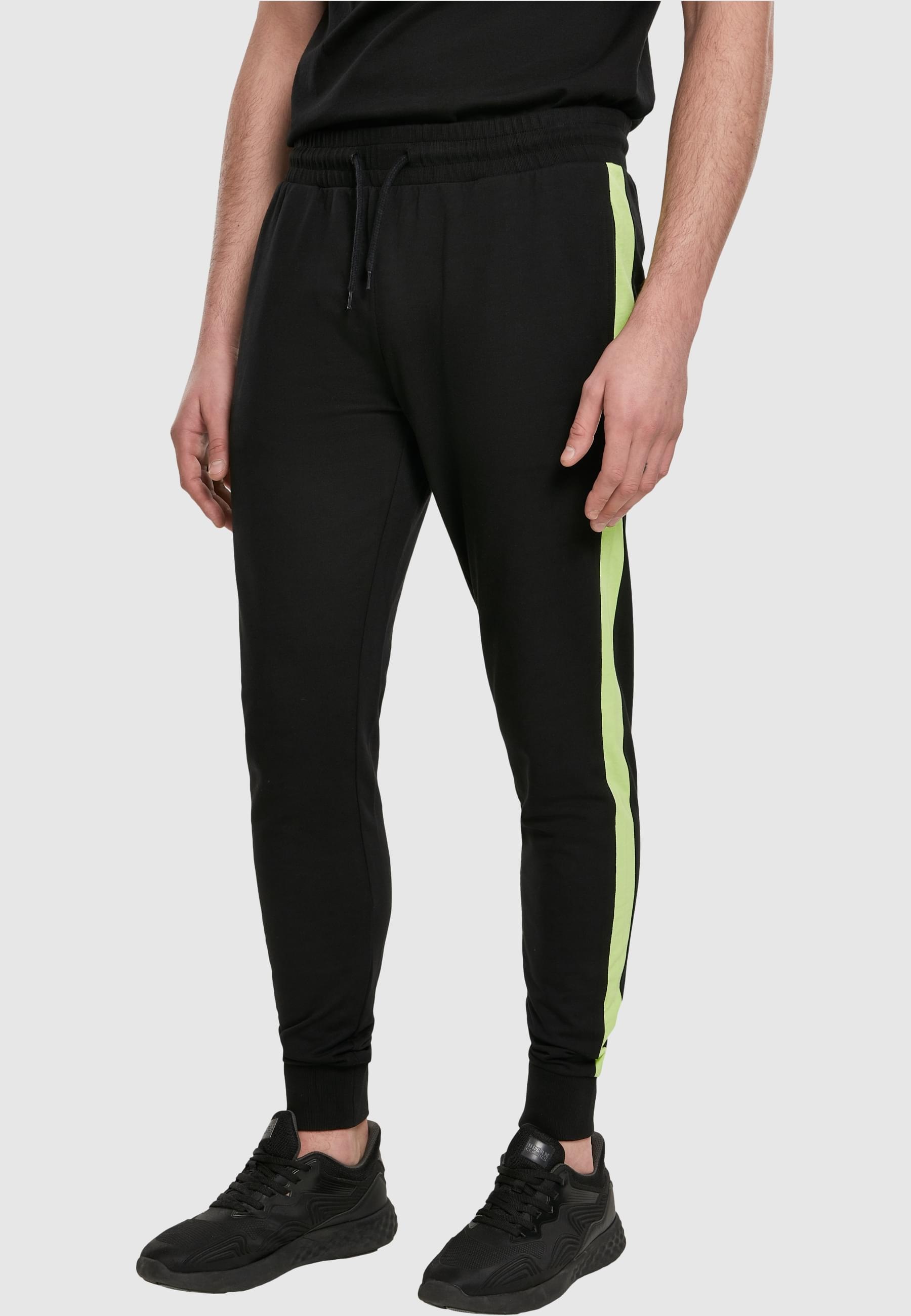 URBAN CLASSICS Stoffhose »Urban Classics Herren Neon Striped Sweatpants«, (1 tlg.)