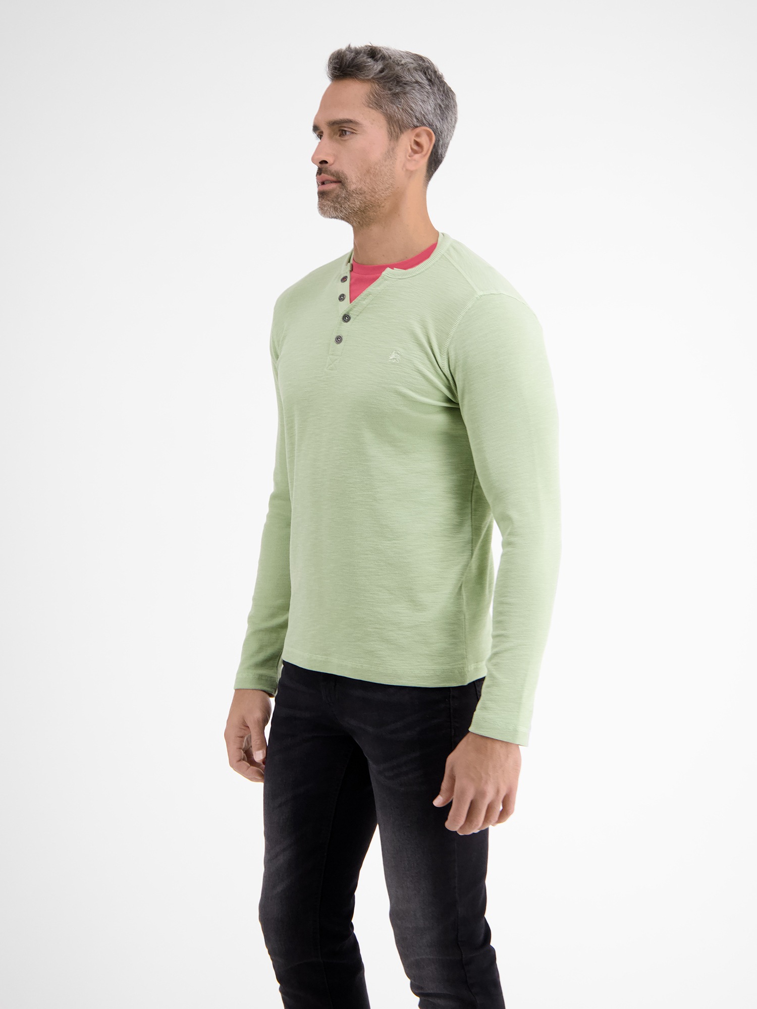 LERROS Sweatshirt »LERROS Langarmserafino mit Logostitching«