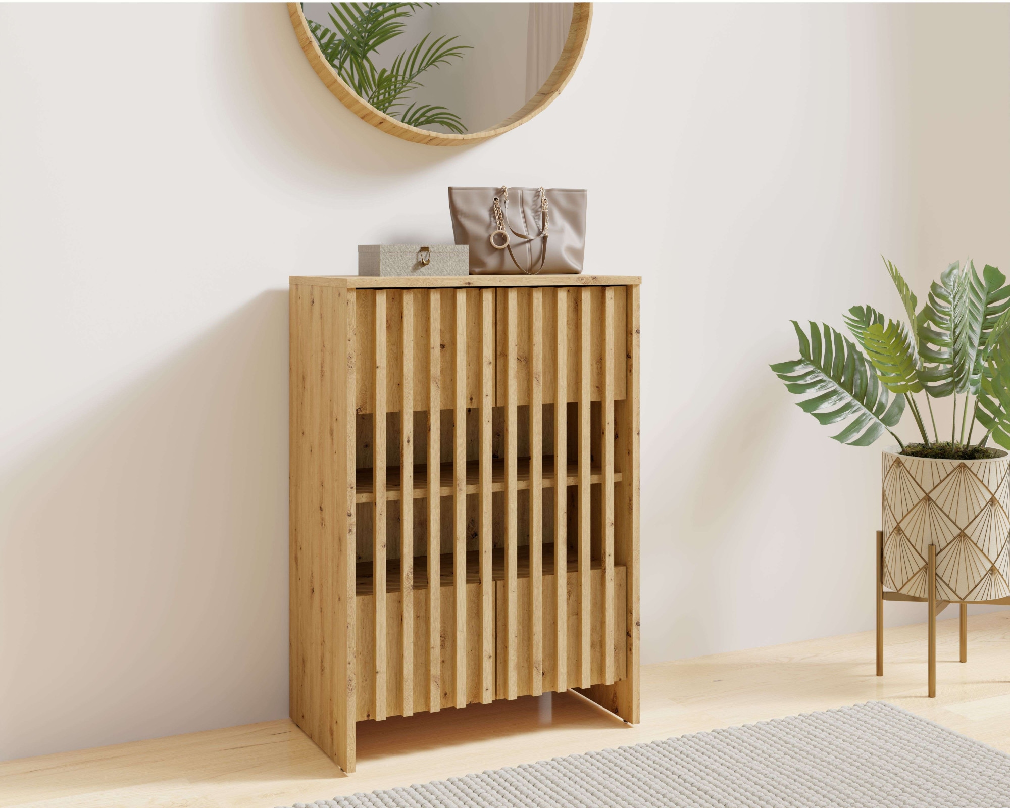 Home affaire Schuhschrank "MURET Schuhregal mit vier Fächer und zwei Türen, günstig online kaufen