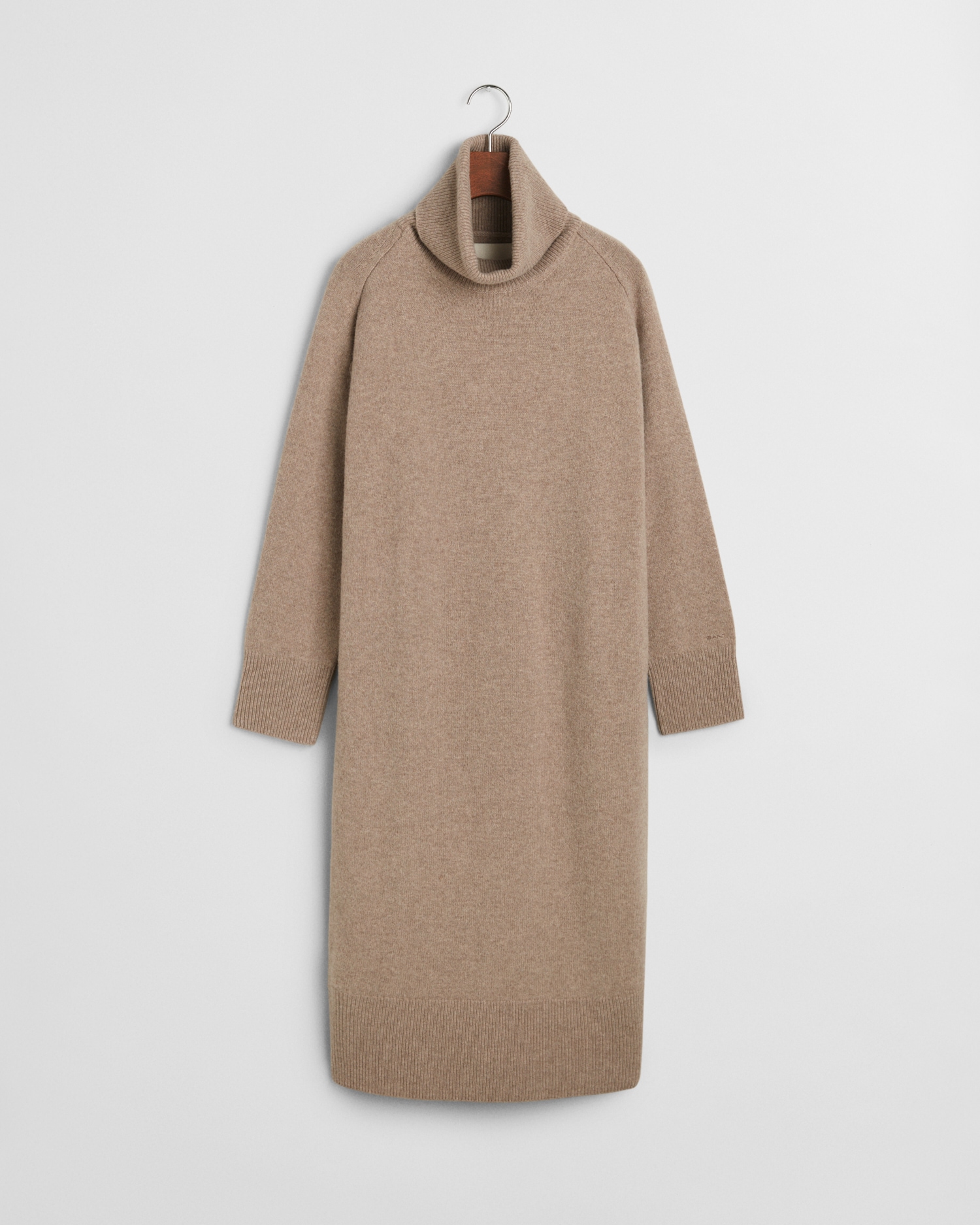 Gant Midikleid »HERRINGBONE DETAIL ROLLNECK DRESS«, mit Rollkragen