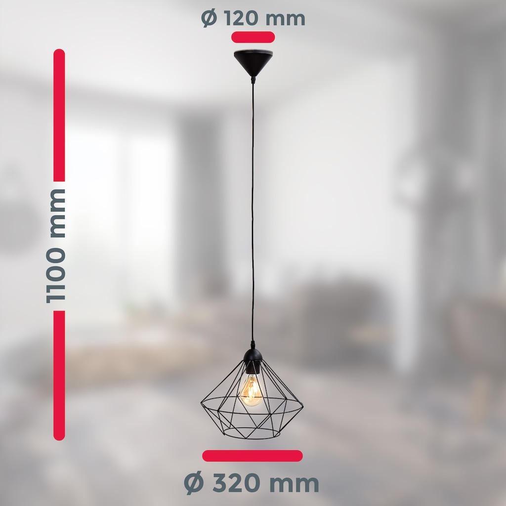 B.K.Licht Pendelleuchte, 1 flammig-flammig