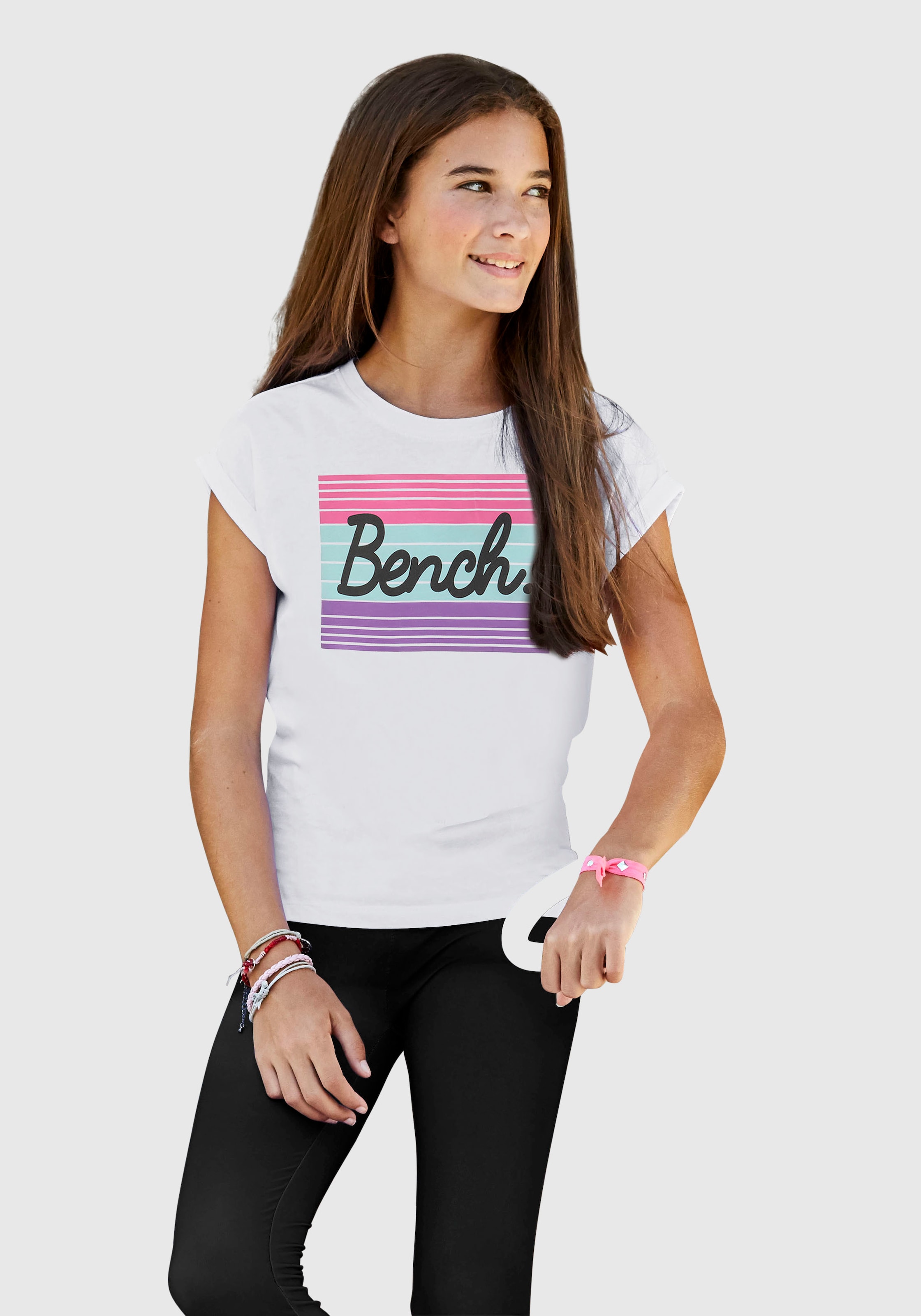 Bench. T-Shirt, mit großem ▷ BAUR | Logodruck für