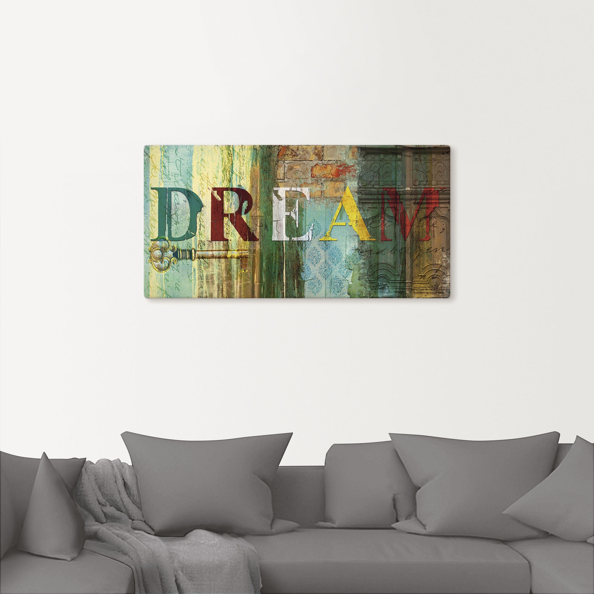 Thumbnail - Artland Wandbild "Traum" Sprüche & Texte 1 Stk. tlg. als Leinwandbild, Poster, Wandaufkleber in verschied. Größen