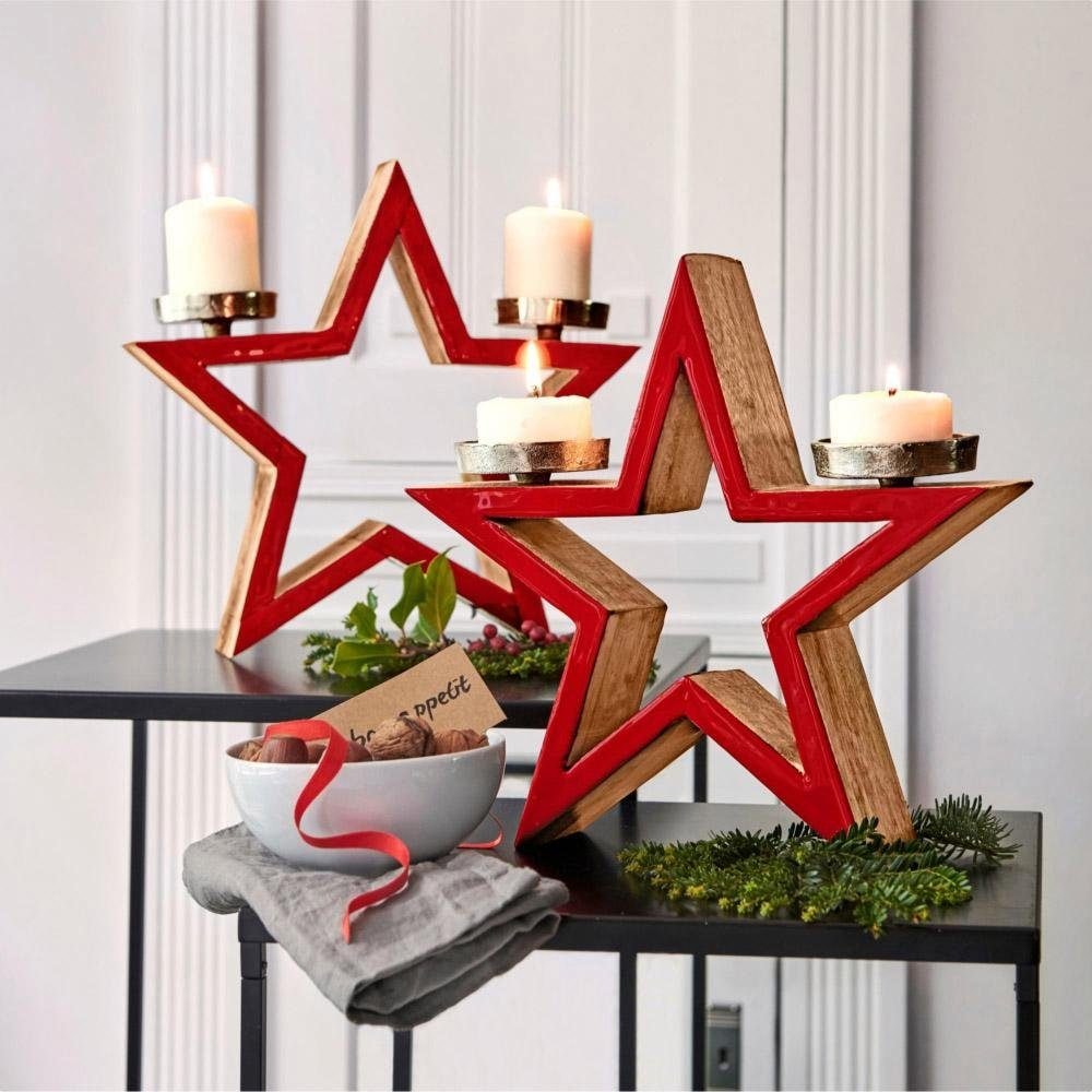 Schneider Kerzenhalter »Stern, Weihnachtsdeko rot«, Ø 32 cm kaufen | BAUR
