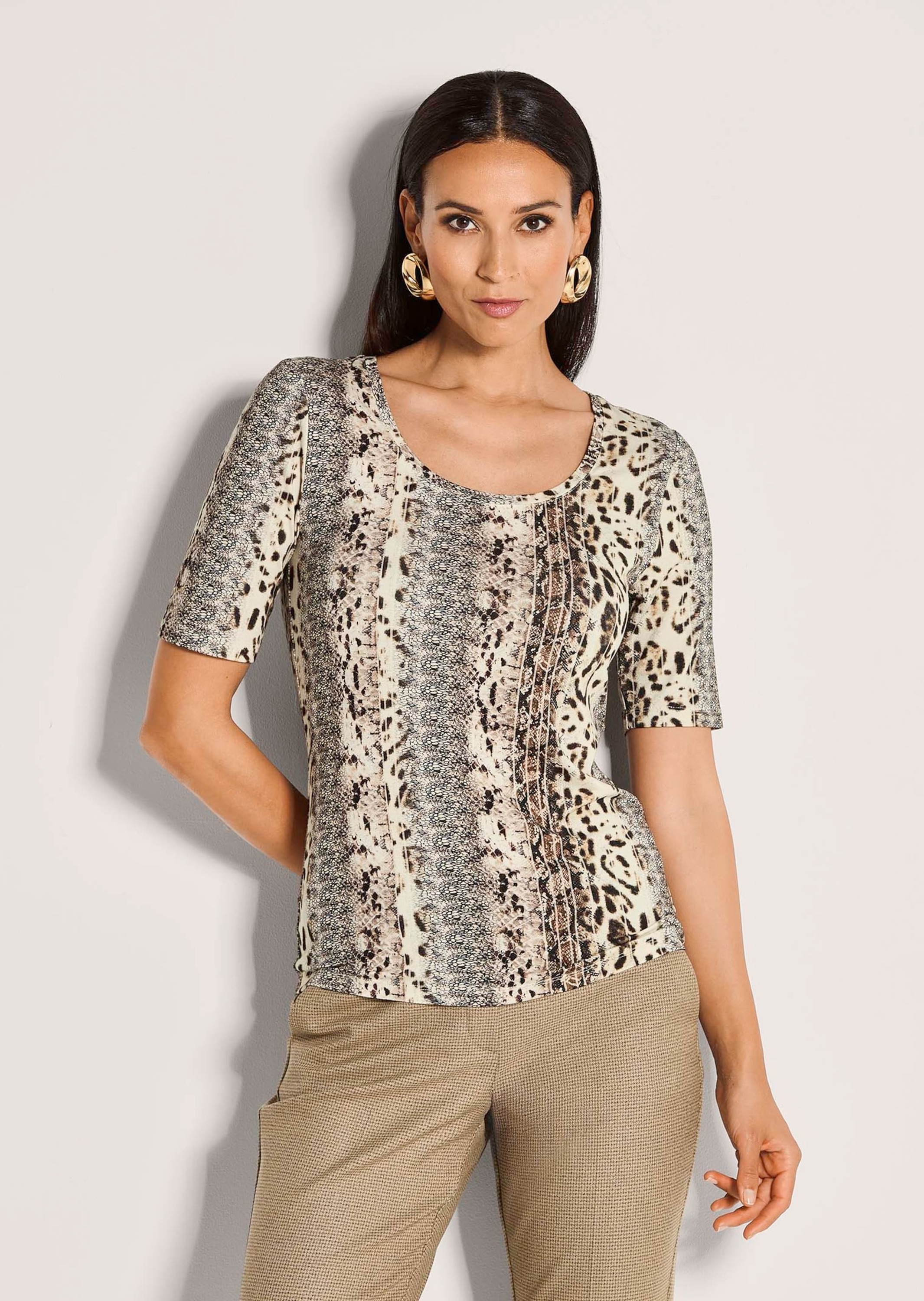 Thumbnail - MADELEINE Kurzarmshirt "Blusenshirt Elegantes Oberteil im Animal-Design" Shirt mit Animal Print
