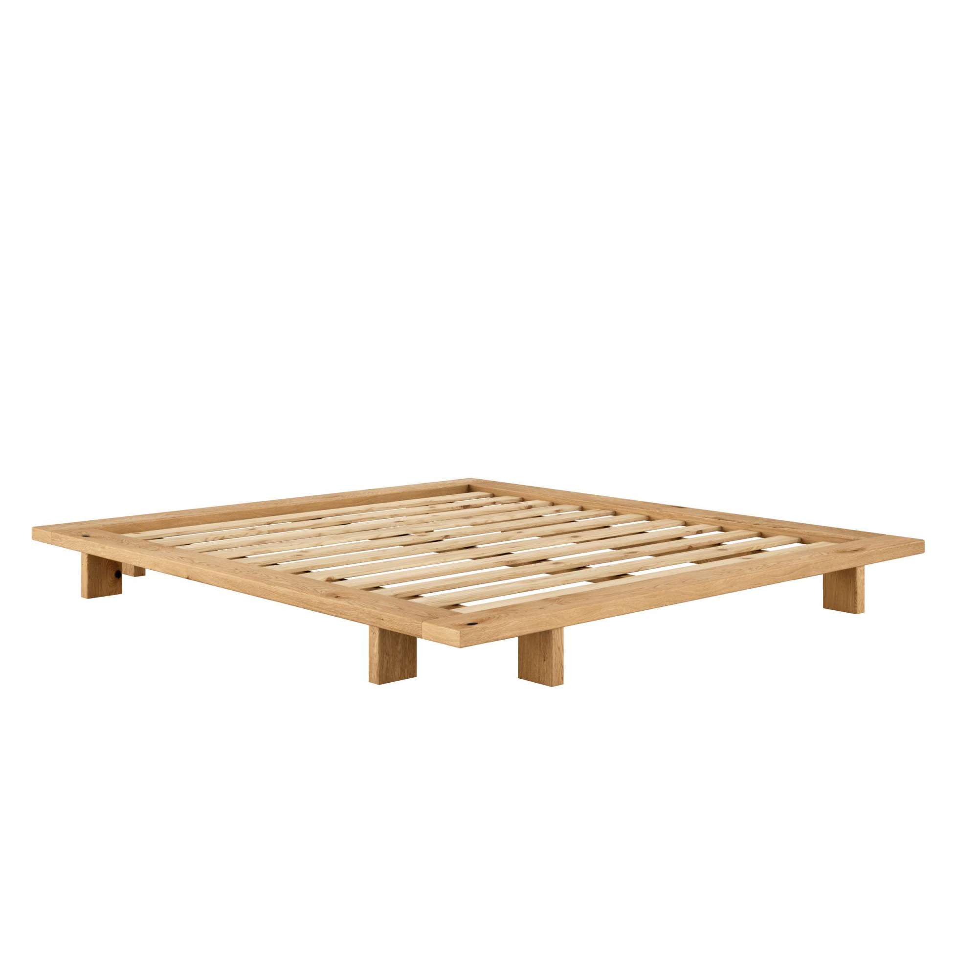 Karup Design Bettgestell "JAPAN BED Futonbett aus FSCzertifiziertem Massivholz, Eiche, bequem" Erhältlich für Matratzen Breite 90, 120, 140, 160 oder 180 cm, zeitlos, inkl. Lattenrost, ohne Matratze, Made in Europa