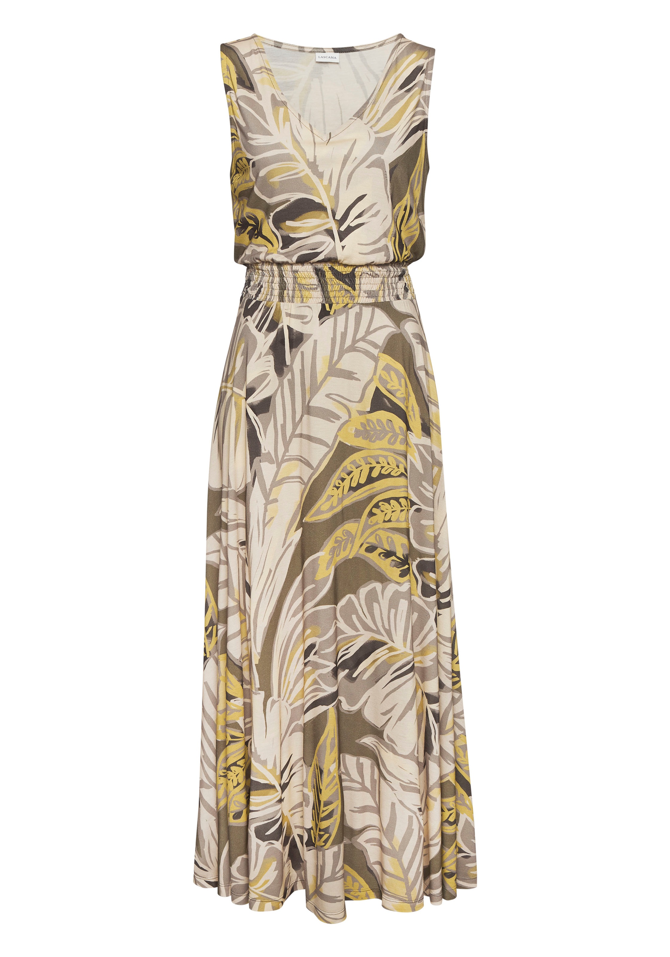 LASCANA Maxikleid Ohne Taschen mit Alloverdruck günstig online kaufen