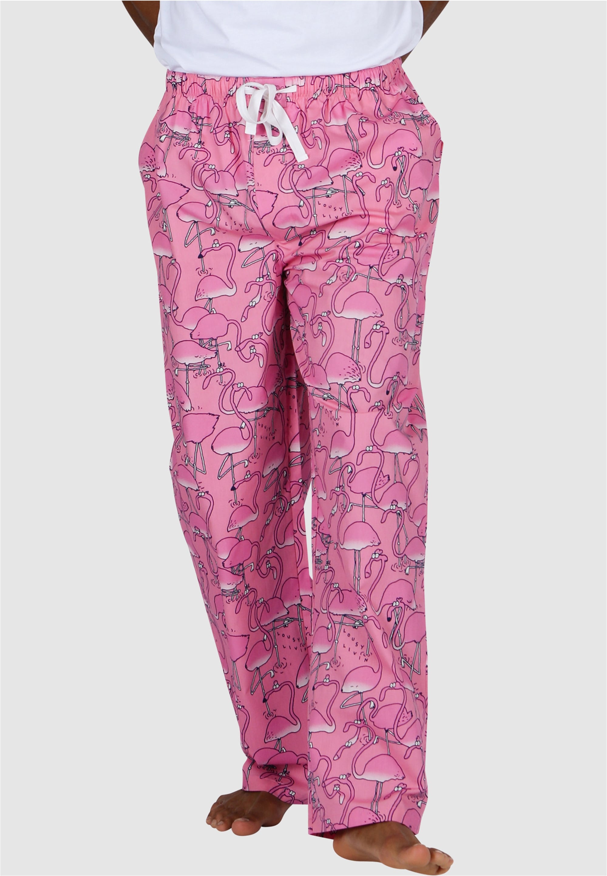 Lousy Livin Schlafhose "Greater Flamingos" mit buntem Allover-Print