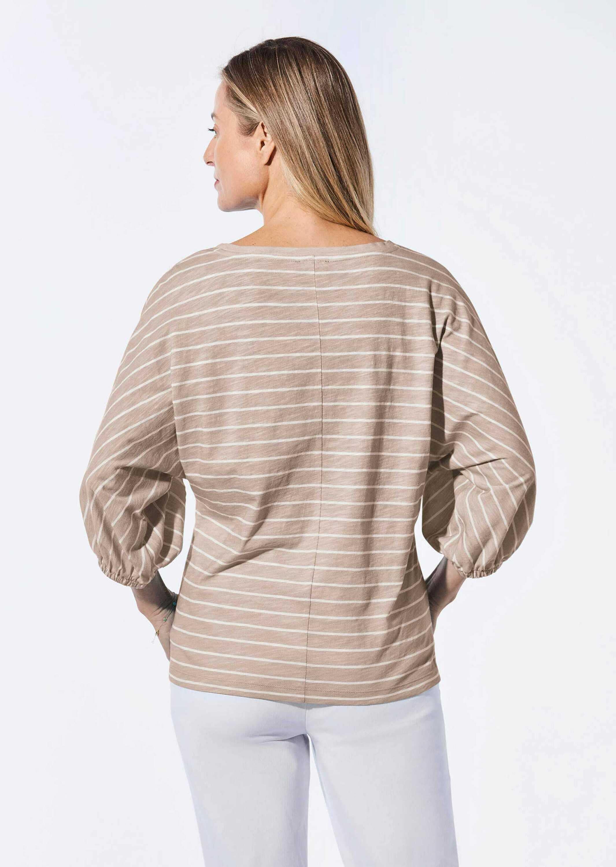 GOLDNER Kurzarmshirt »Kurzgröße Shirt aus Effektgarn«