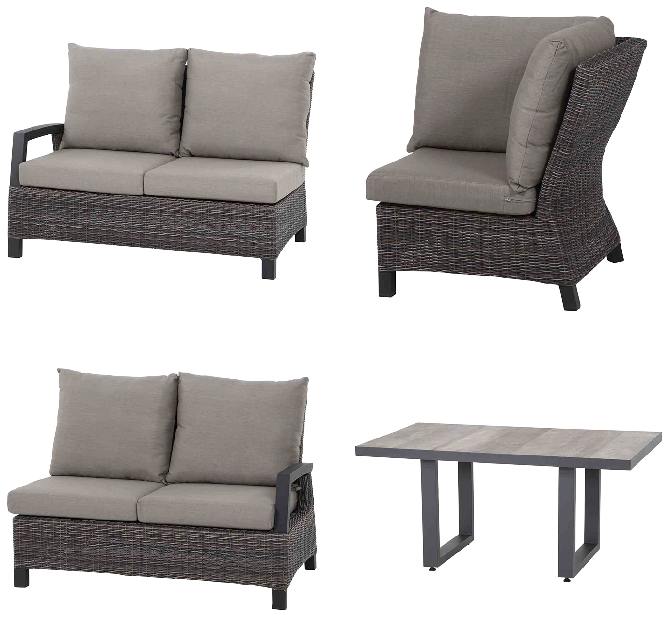 Siena Garden Gartenlounge-Set "Corido" 4 Stk. tlg. günstig online kaufen