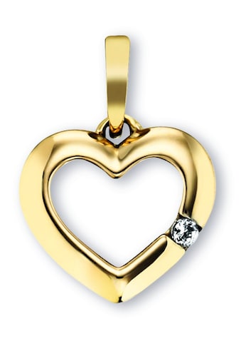 ONE ELEMENT Herzanhänger »Herz Anhänger Herz aus 333 Gelbgold und Zirkonia«, Herz kaufen