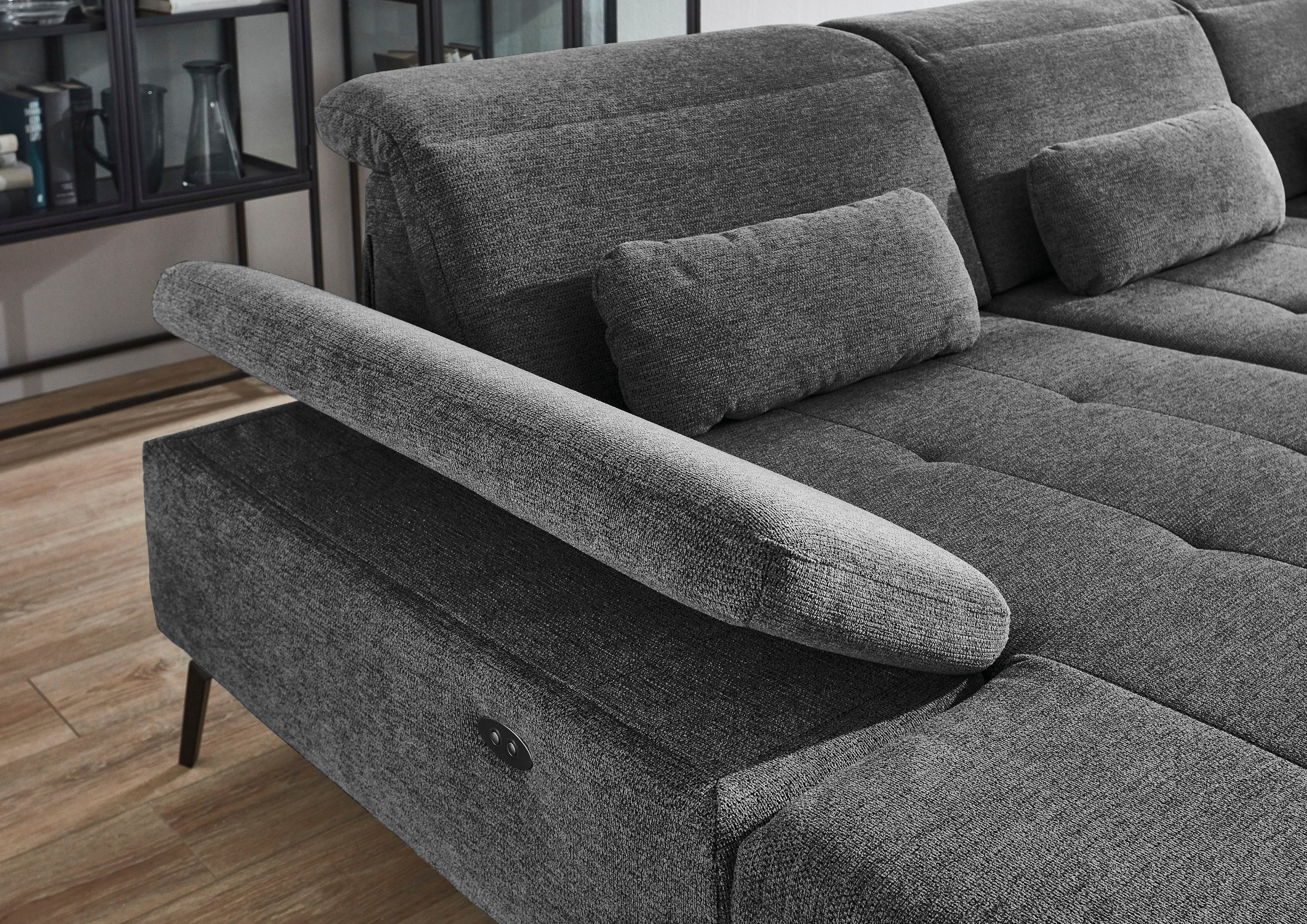 Die PlanBar Ecksofa »MP-IN20126 L-Form«, mit Kopfteilverstellung, optional Sitztiefen- & Armteilverstellung
