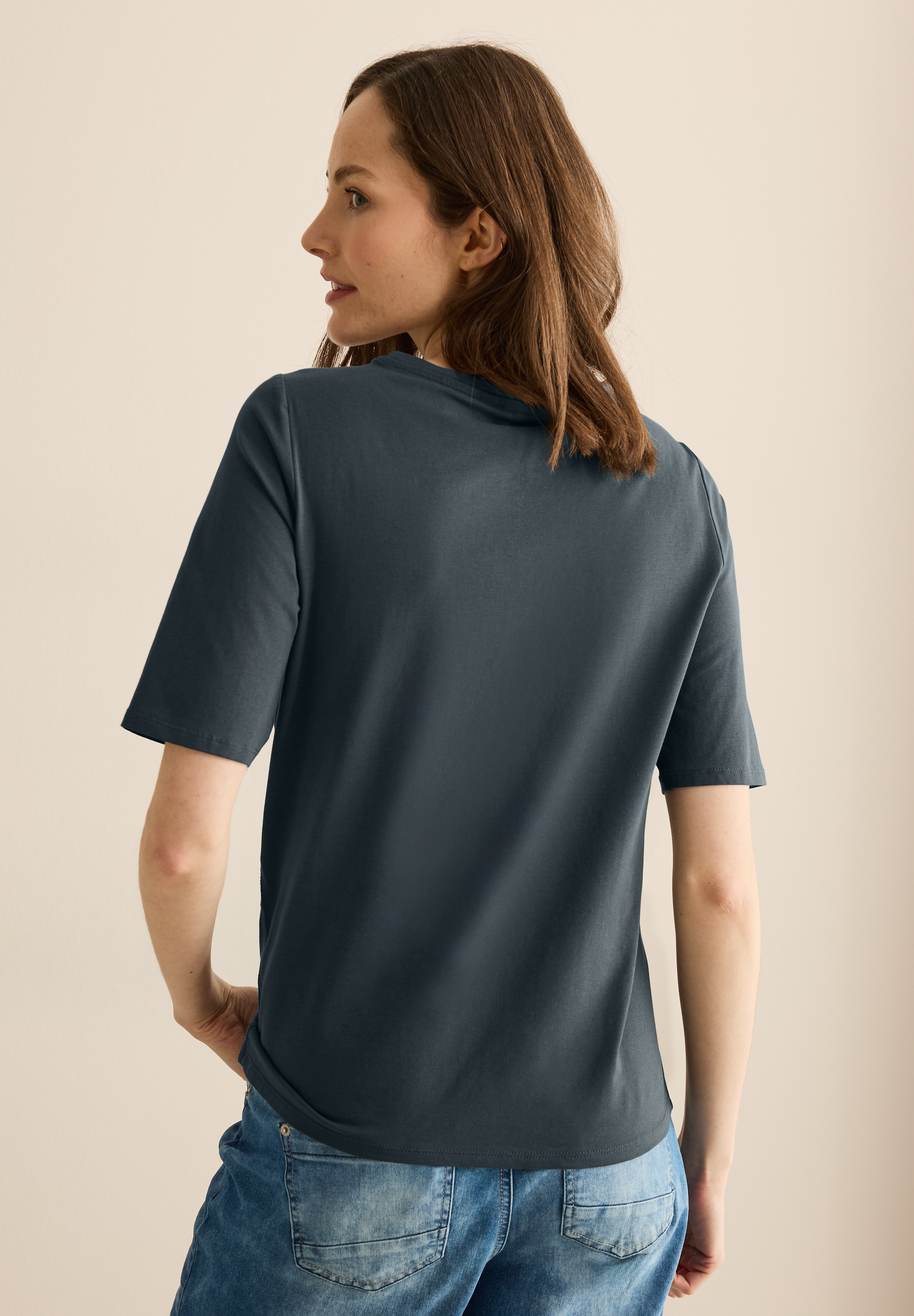 Cecil T-Shirt, mit U-Boot-Ausschnitt