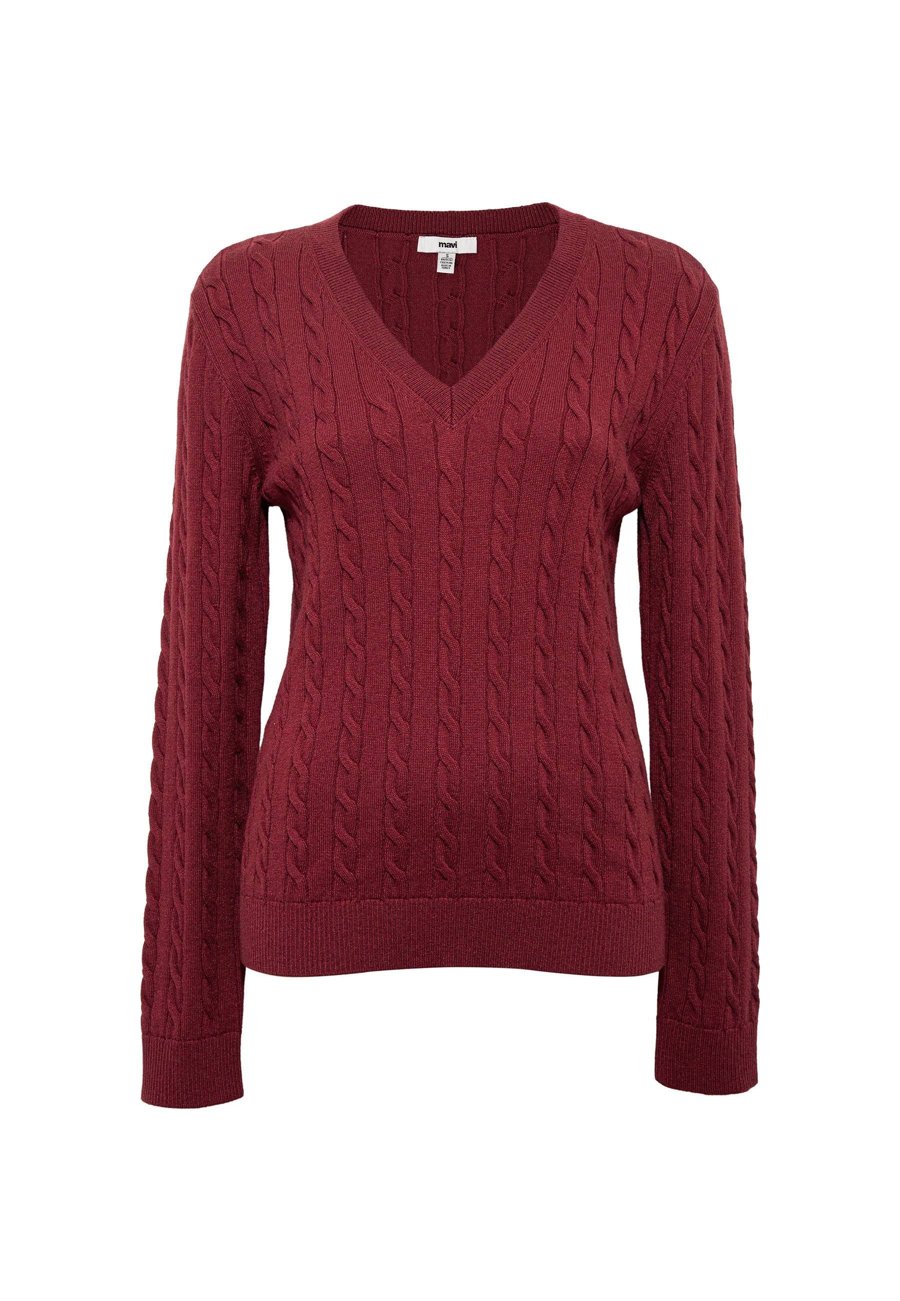 Mavi Langarmshirt »V-NECK SWEATER«, Pullover Feinstrick