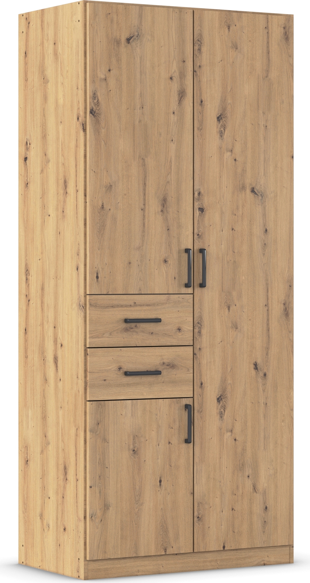 rauch "Kleiderschrank Schrank Garderobe MAIKA mit Dekor-Front" 2 Schubladen, in verschiedenen Breiten, Höhen, Farben, MADE IN GERMANY