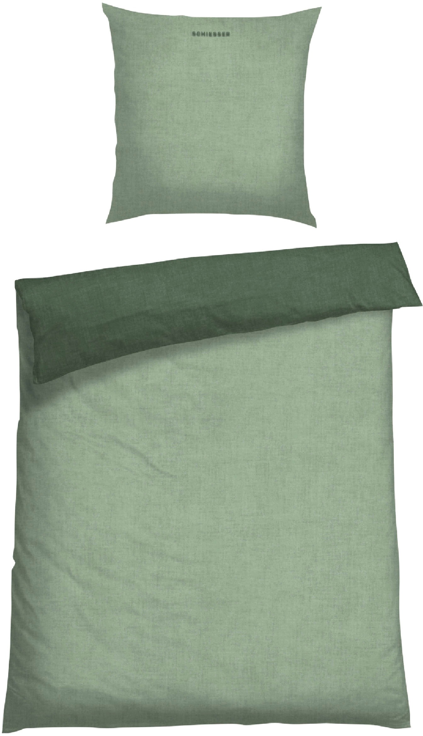 Schiesser Wendebettwäsche "Doubleface aus weicher Baumwolle mit edlem Melan günstig online kaufen