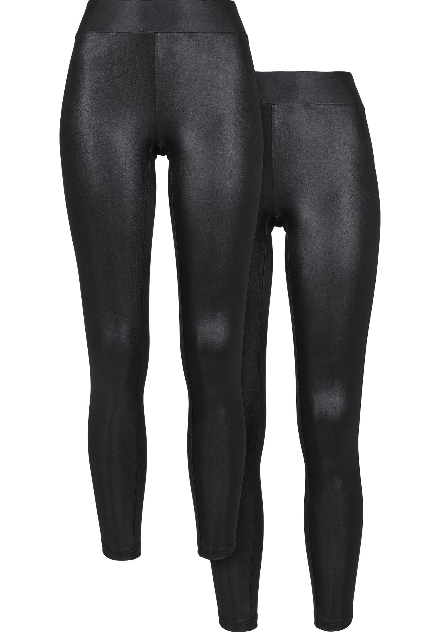 URBAN CLASSICS Leggings »Urban Classics Damen Ladies Synthetic Leather Leggings 2-Pack«, (1 tlg.)