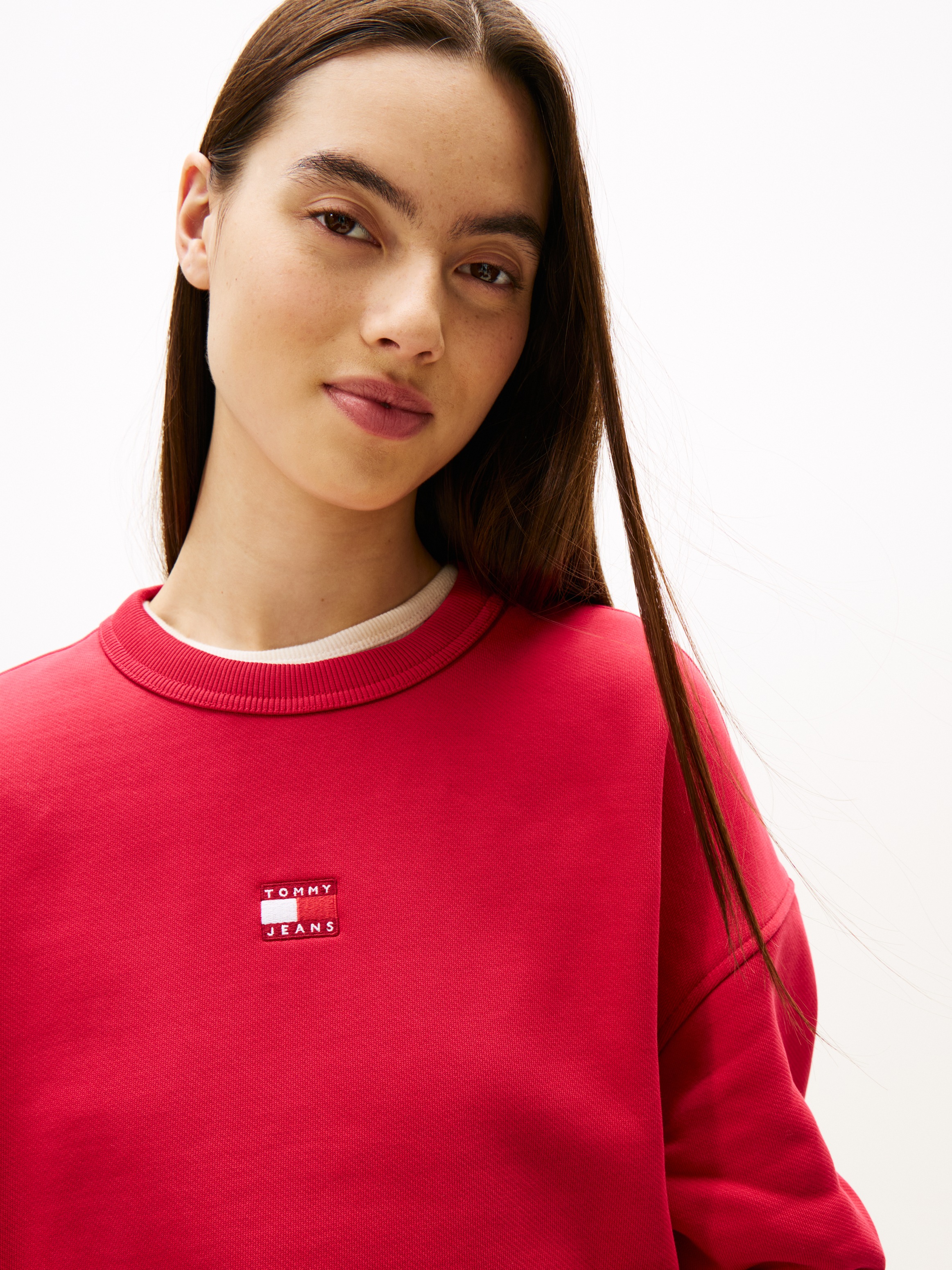Tommy Jeans Sweatshirt "Sweatshirt TJW BXY BADGE" mit Dropshoulder-Design u günstig online kaufen