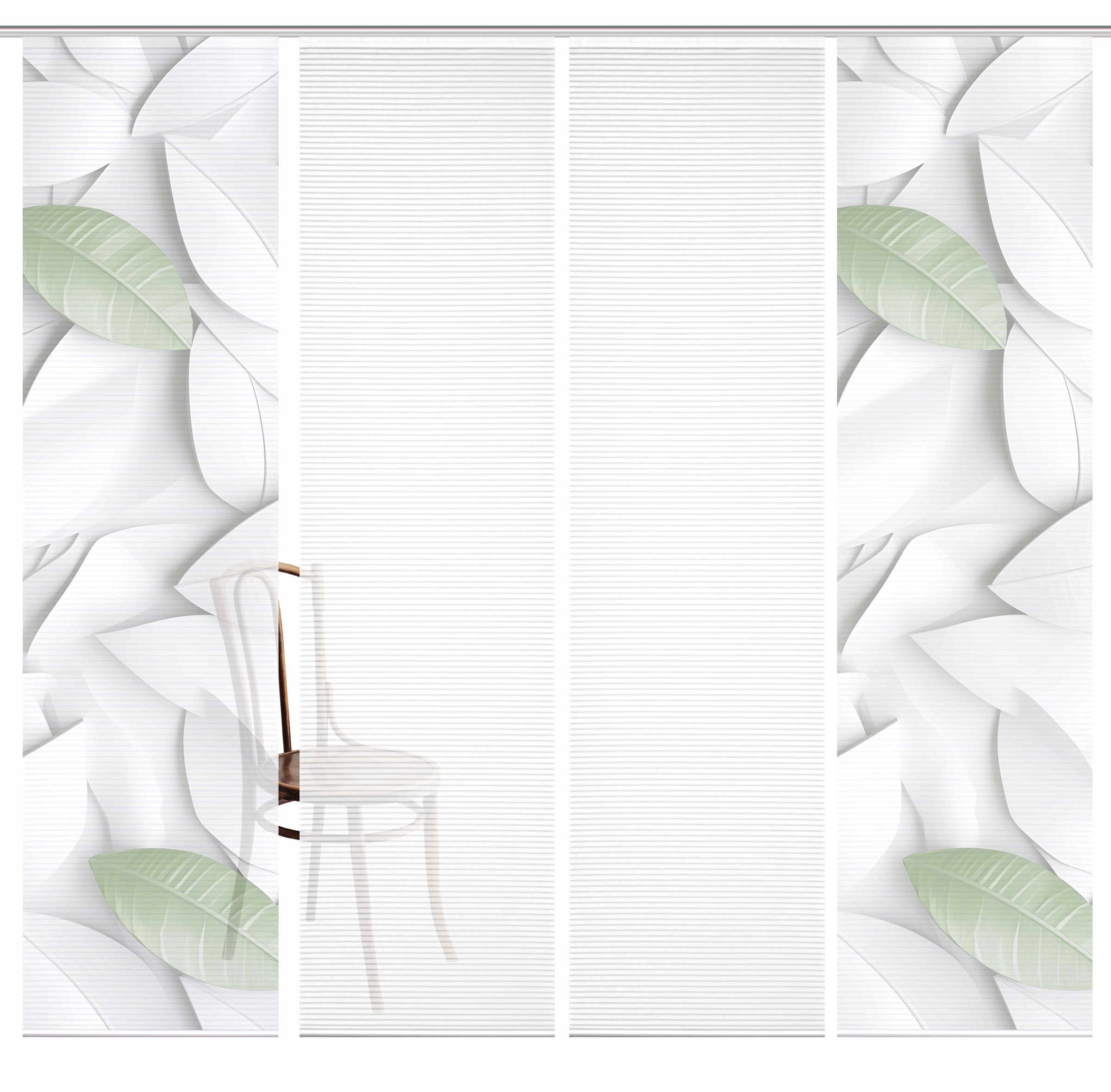 HOME in green Schiebegardine "LISON" Paneelwagen 4 Stk. tlg. SET DIGITALDRU günstig online kaufen