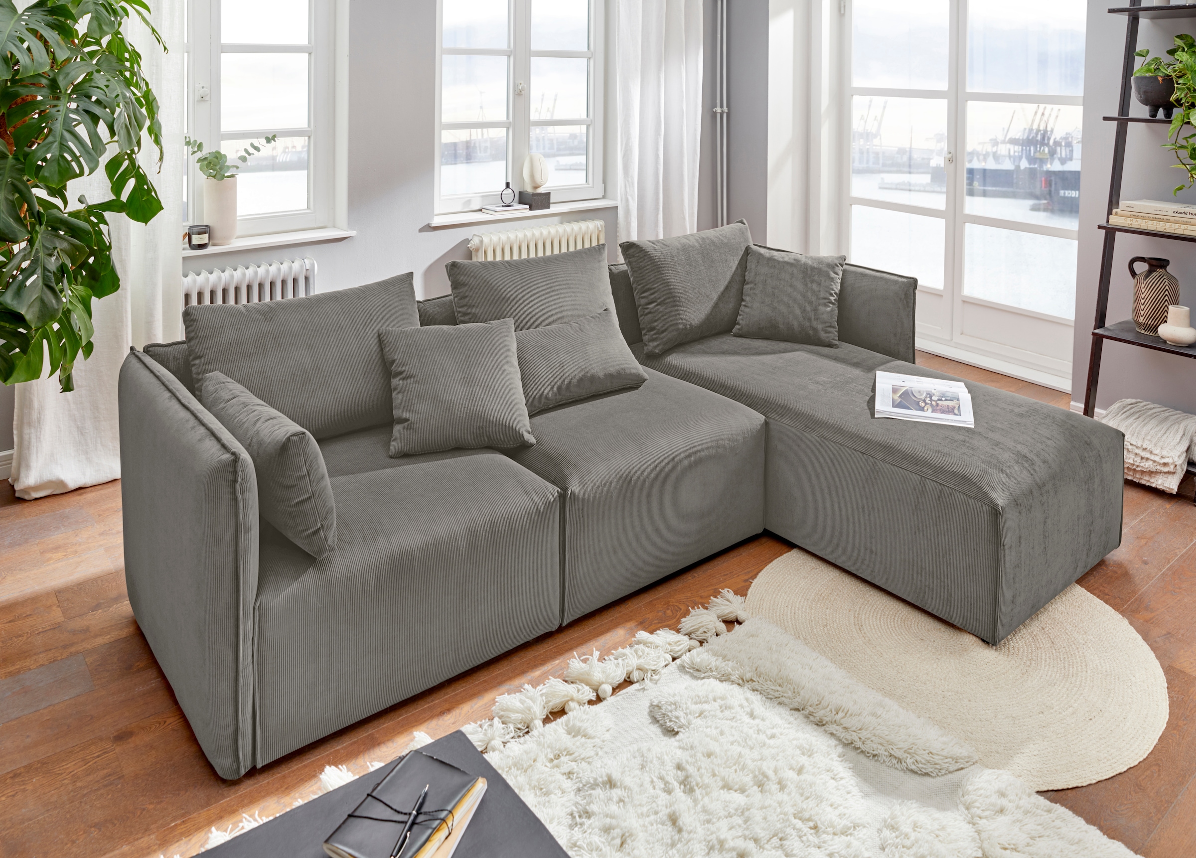 andas Ecksofa »Nöre«, (3 Teile), zusammengesetzt aus Modulen, in vielen Bezugsqualitäten und Farben