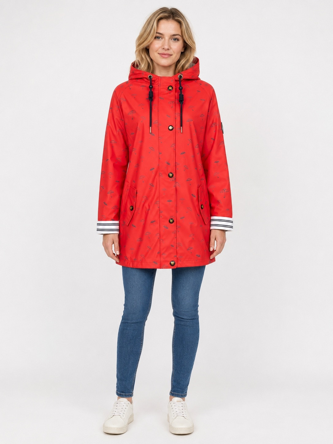 ankerglut Regenjacke "Friesennerz ankerglutbucht Regenmantel, Longjacket" mit Kapuze auch in Großen Größen erhältlich