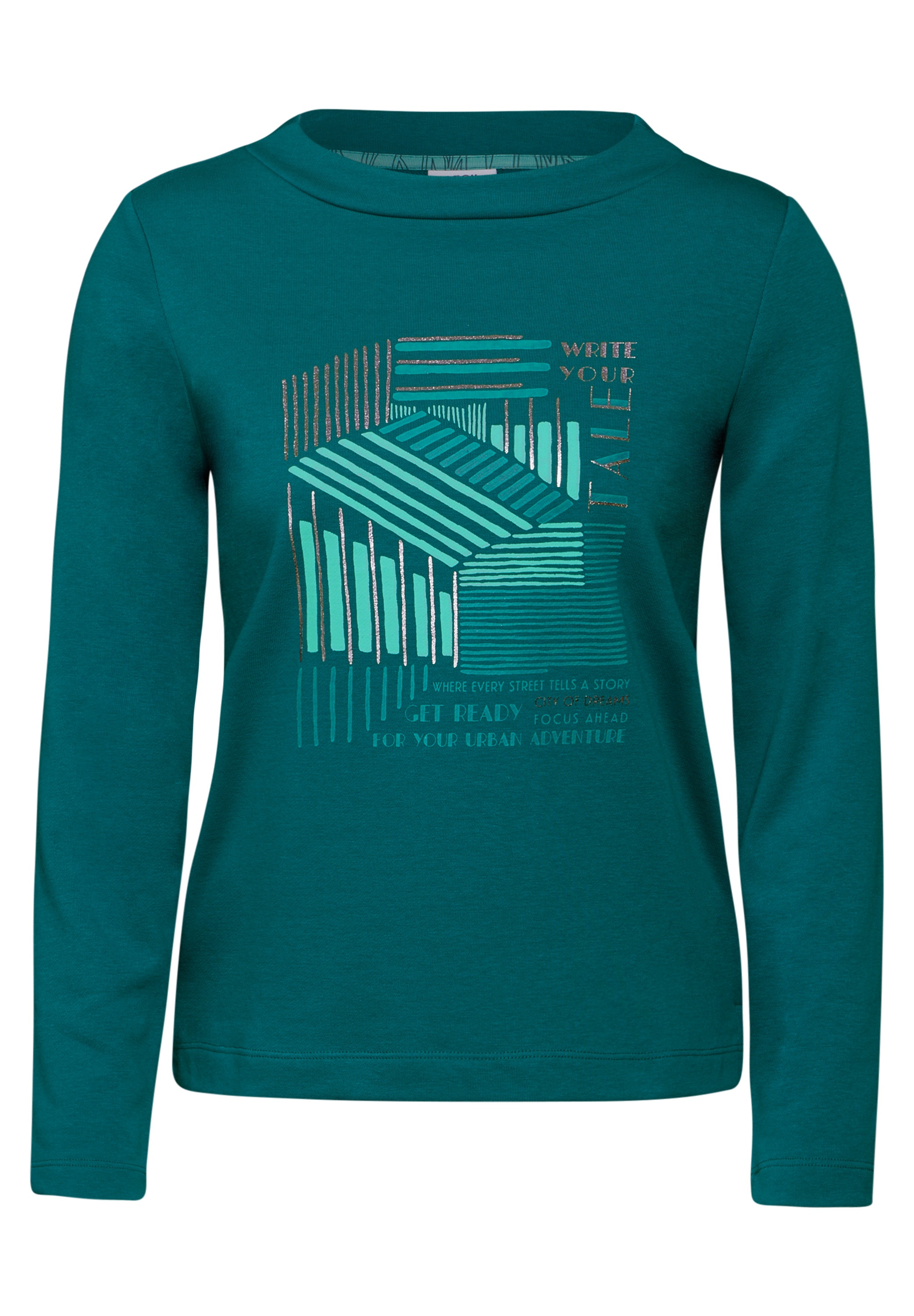 Cecil Langarmshirt, aus Baumwolle mit Stretchante