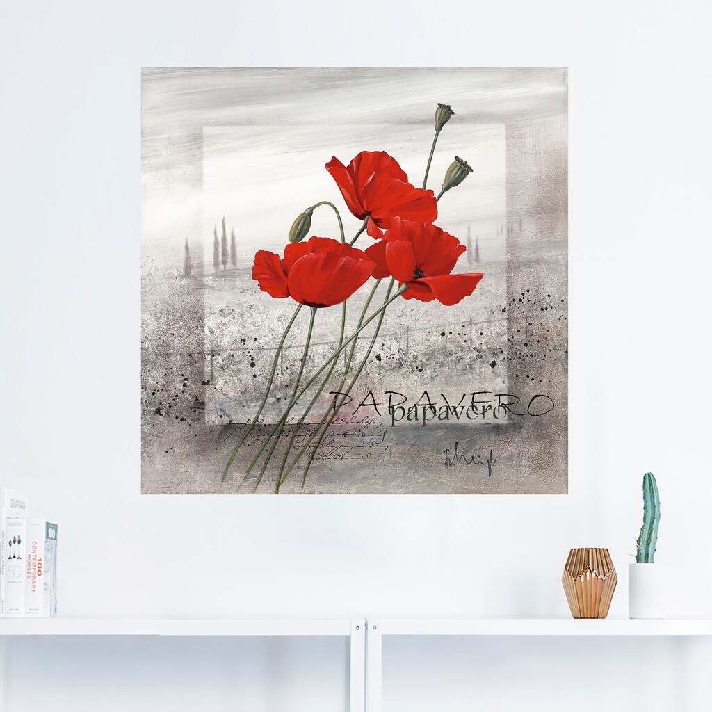 Artland Wandbild »Mohnblumen«, Blumen, (1 St.)