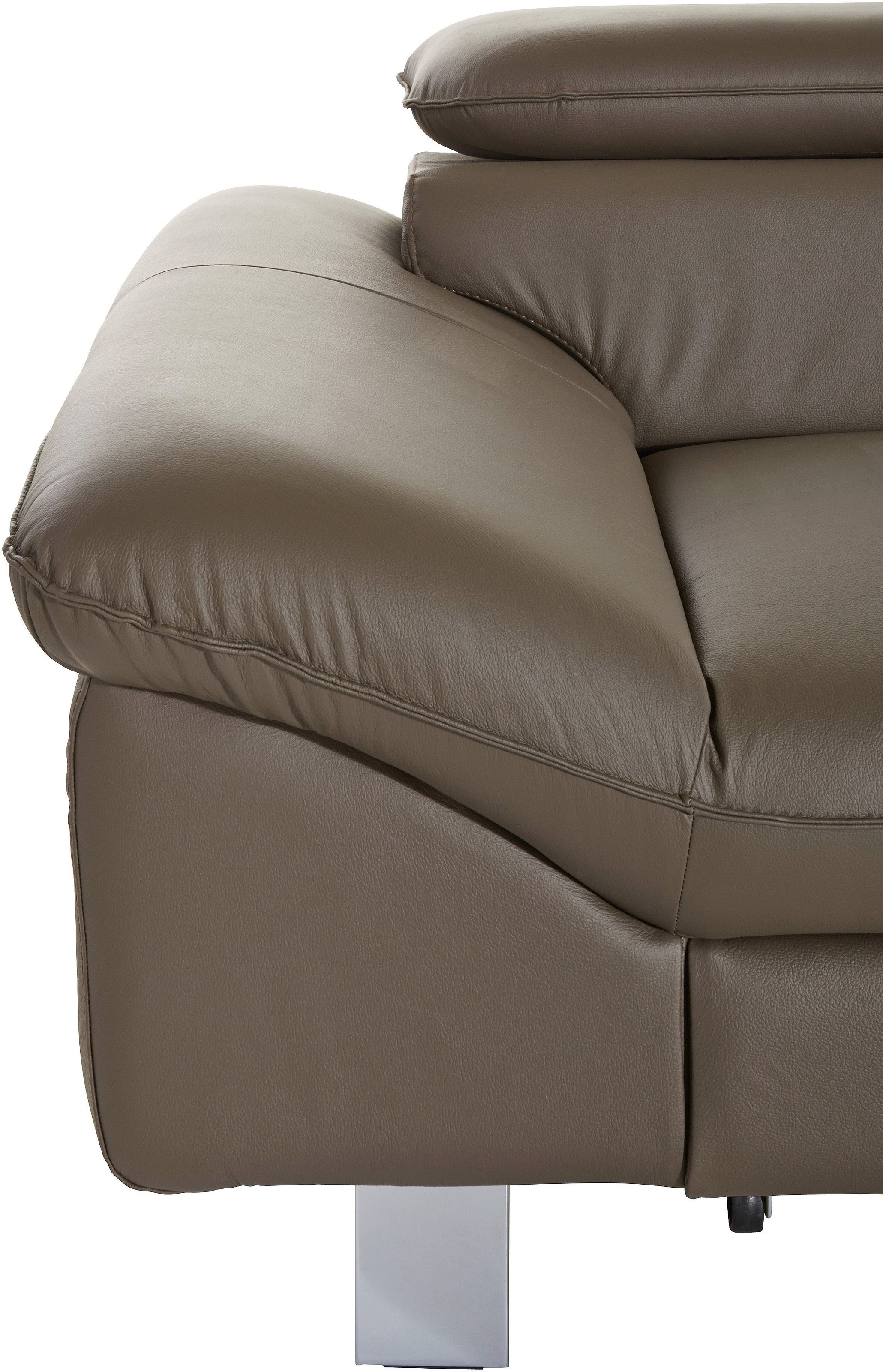 COTTA Polstergarnitur »Driver L-Form«, (Set), Set bestehend aus: Ecksofa mit Kopfteilverstellung & Hocker