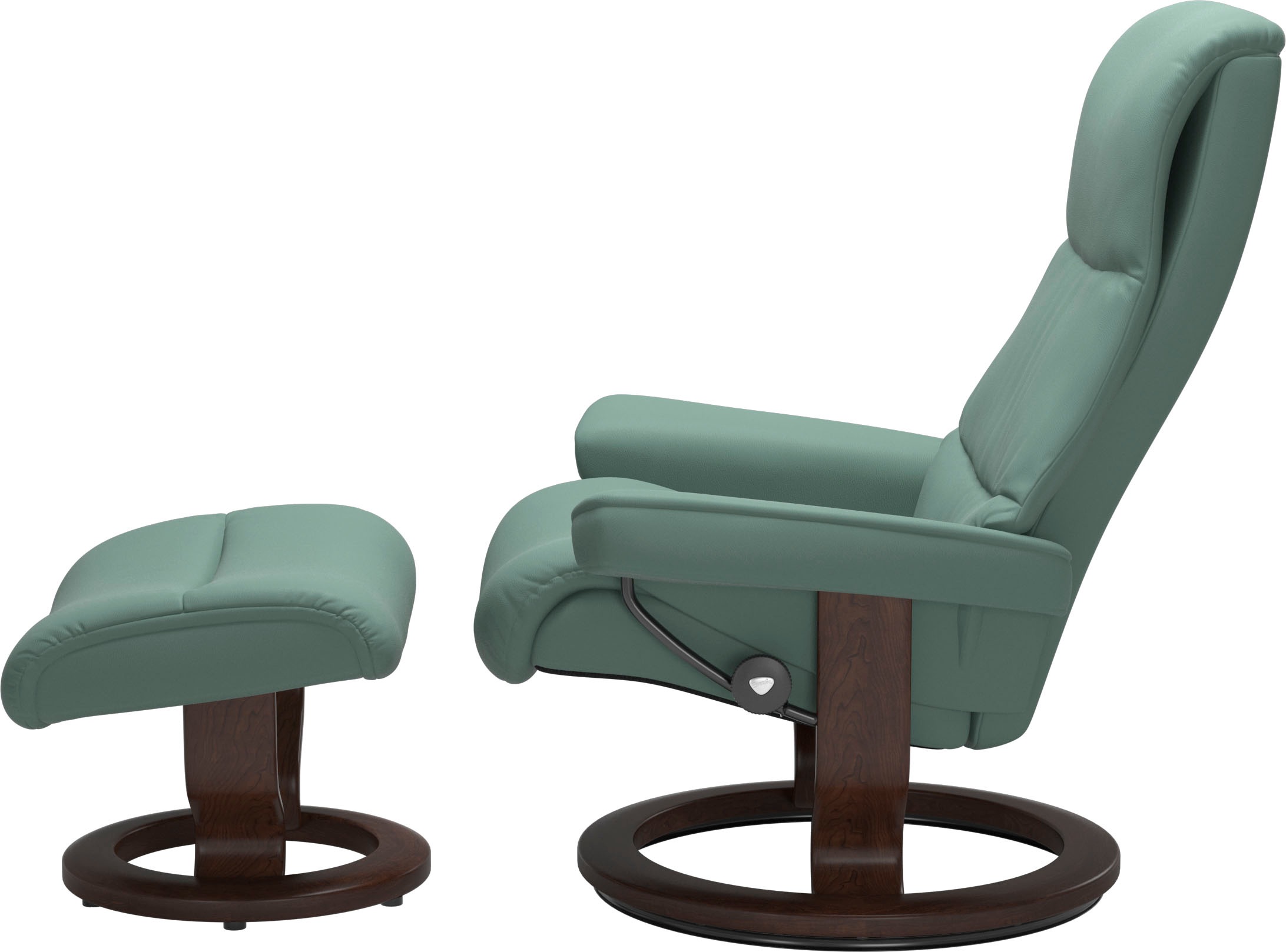 Thumbnail - Stressless Relaxsessel "View", (Set, Relaxsessel mit Hocker), mit Classic Base, Größe M,Gestell Braun