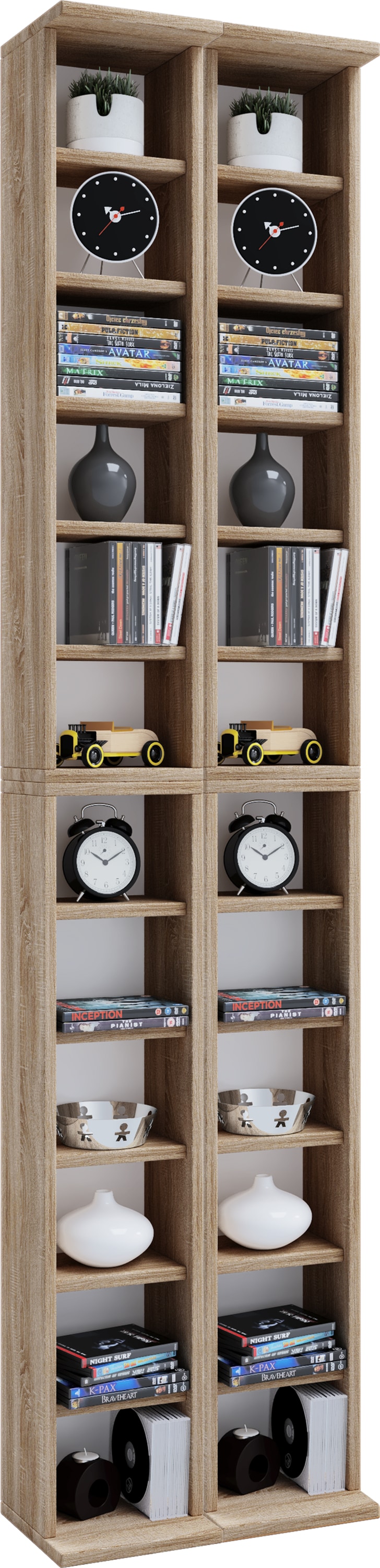 VCM Media-Regal "Holz CD DVD Stand Regal Schrank Ständer Almera" 1 Stk. tlg günstig online kaufen