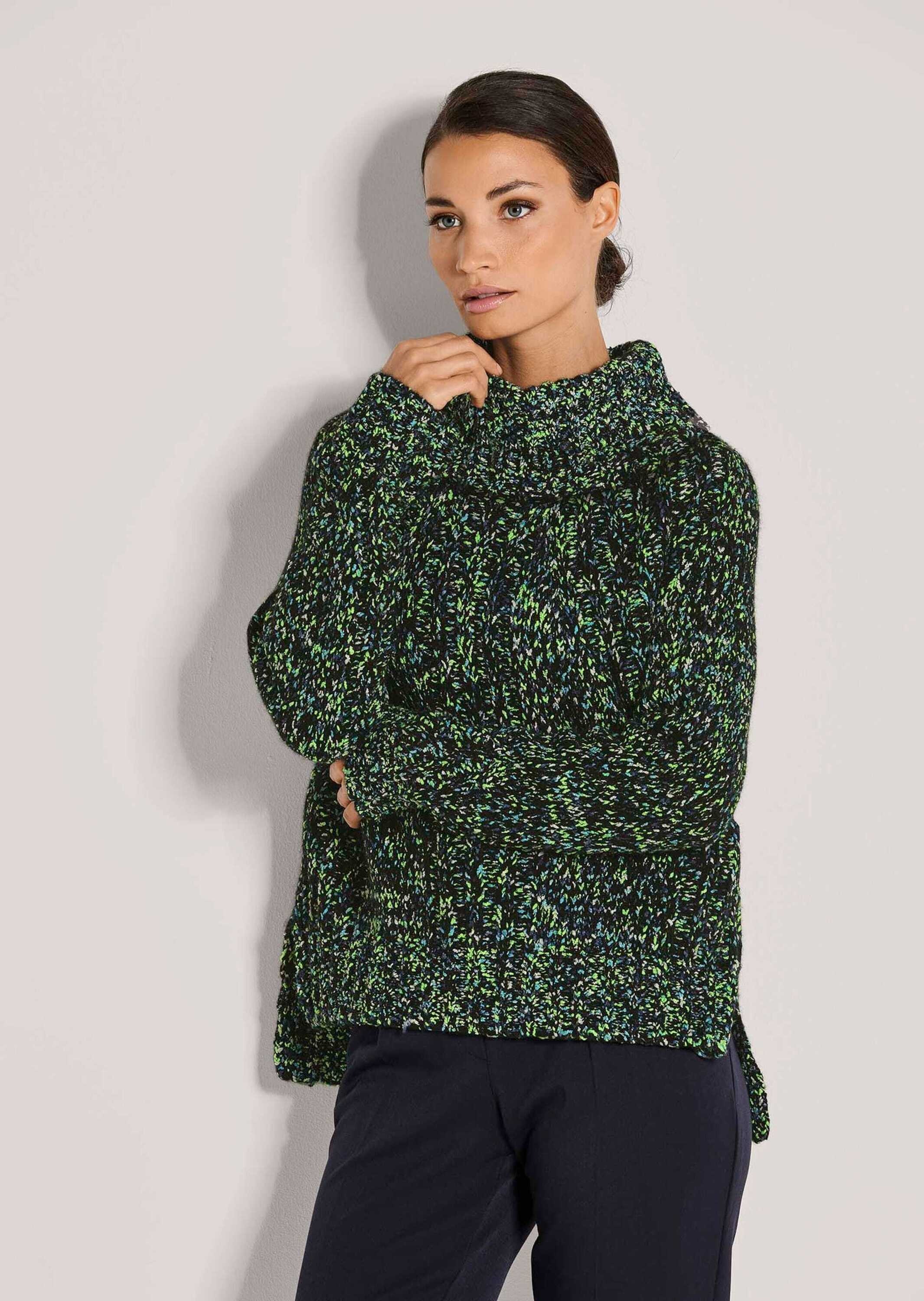 Thumbnail - MADELEINE Longpullover "Strickpullover Moderner Winterpullover mit Rollkragen" Multicolor-Garn