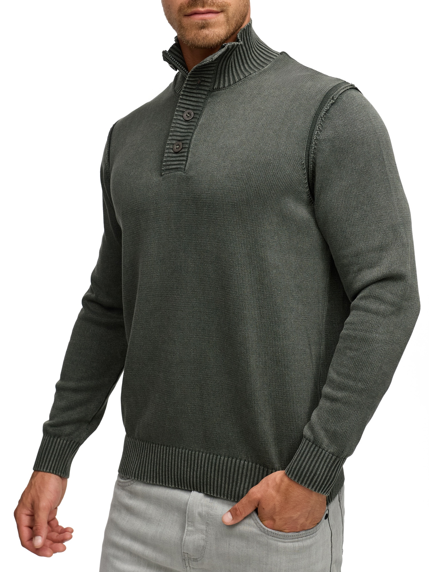 Indicode Strickpullover »INNiels ½ Placket«