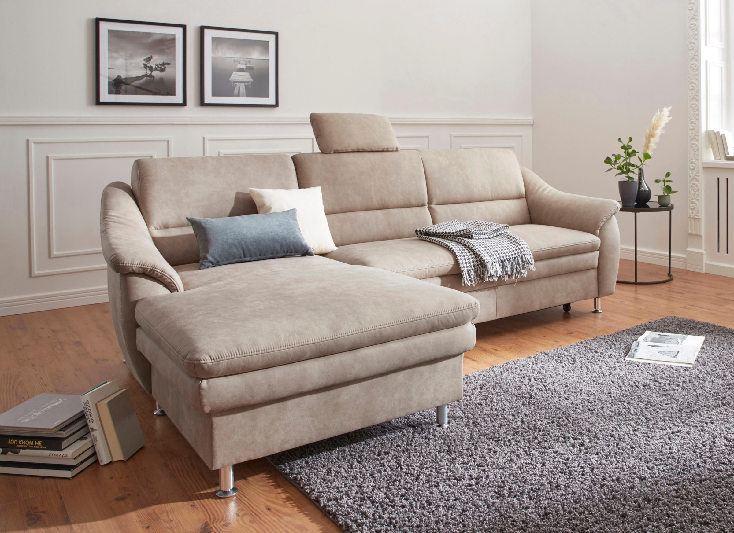 sit&more Ecksofa »Cardoso L-Form«, mit Federkern, wahlweise mit Bettfunktion