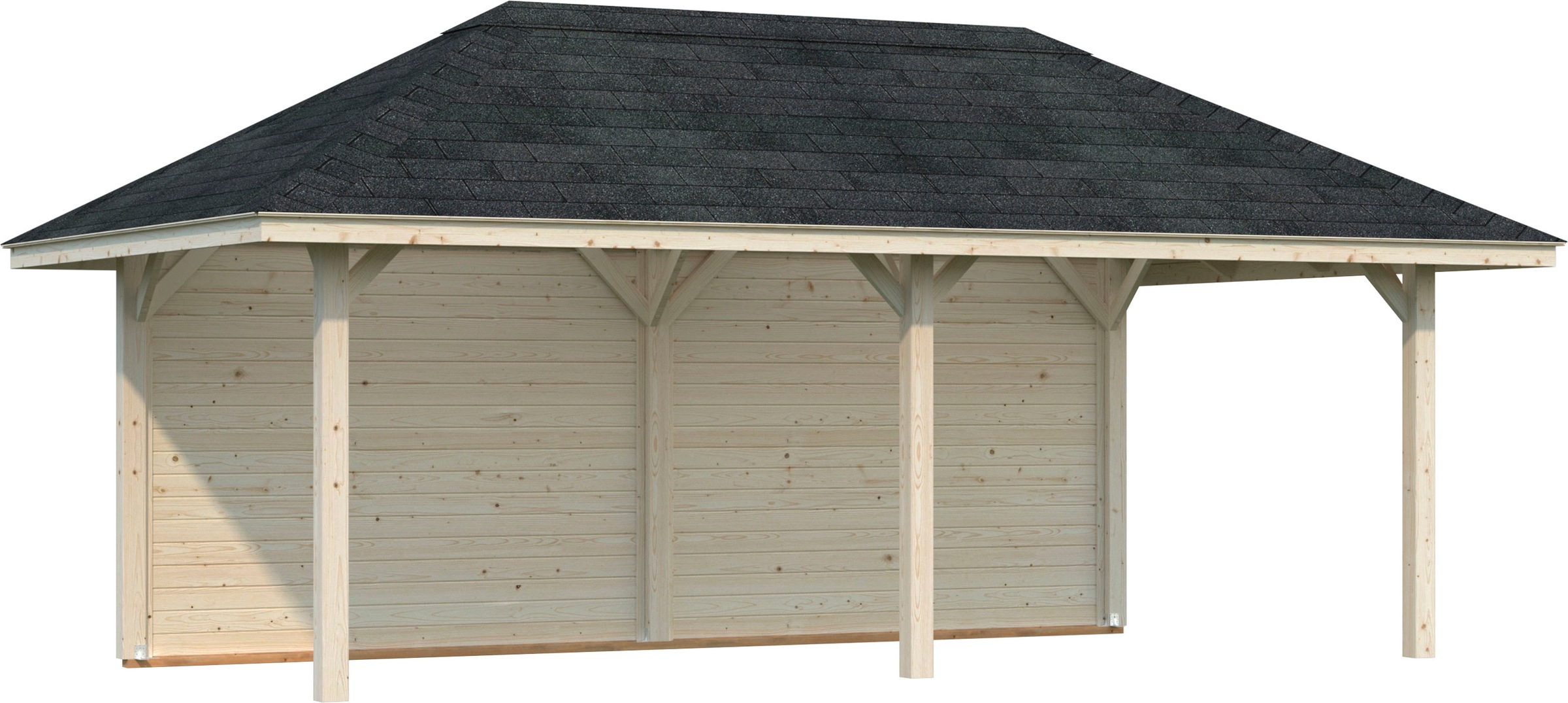 Palmako Holzpavillon "Bianca 16,6 m² Set 1", BxTxH: 588x300x323 cm