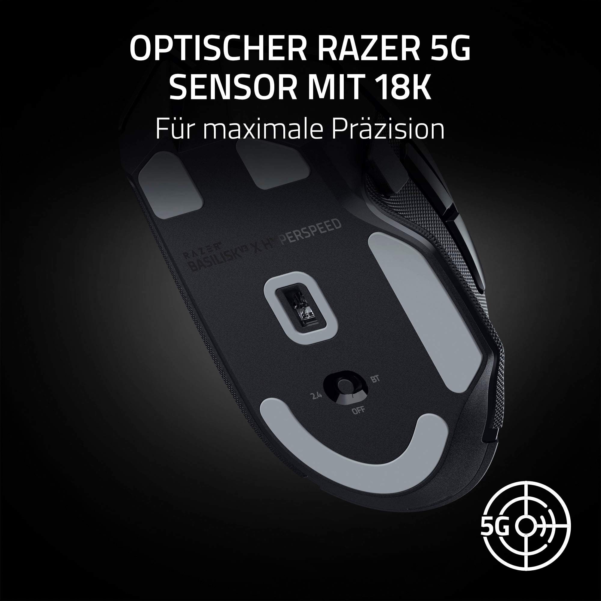 RAZER Gaming-Maus »Basilisk V3 X HyperSpeed«, USB-Bluetooth