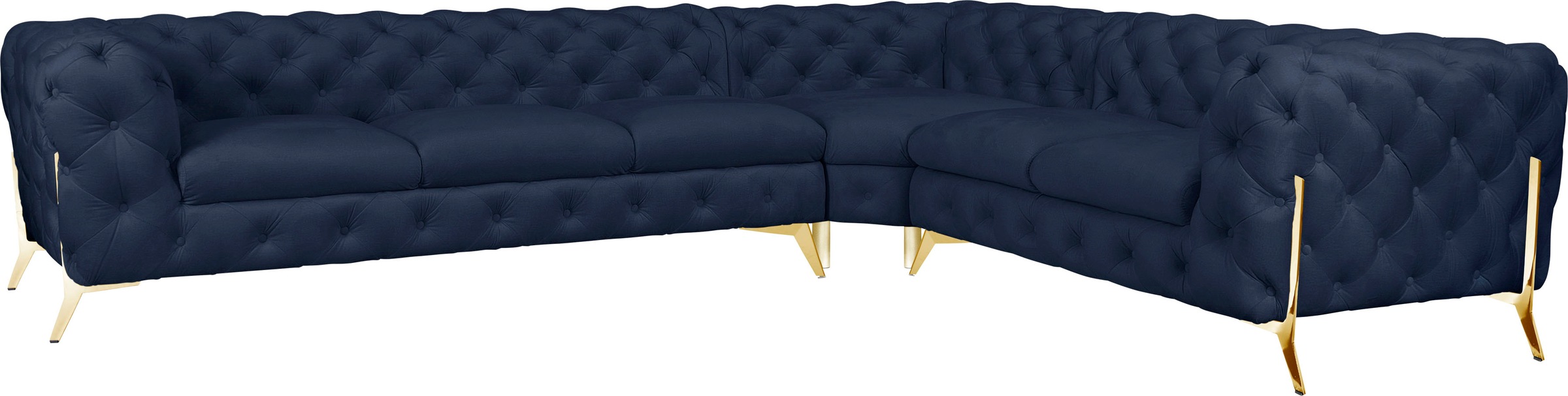 Home affaire Chesterfield-Sofa "Amaury L-Form" großes Ecksofa, Chesterfield günstig online kaufen